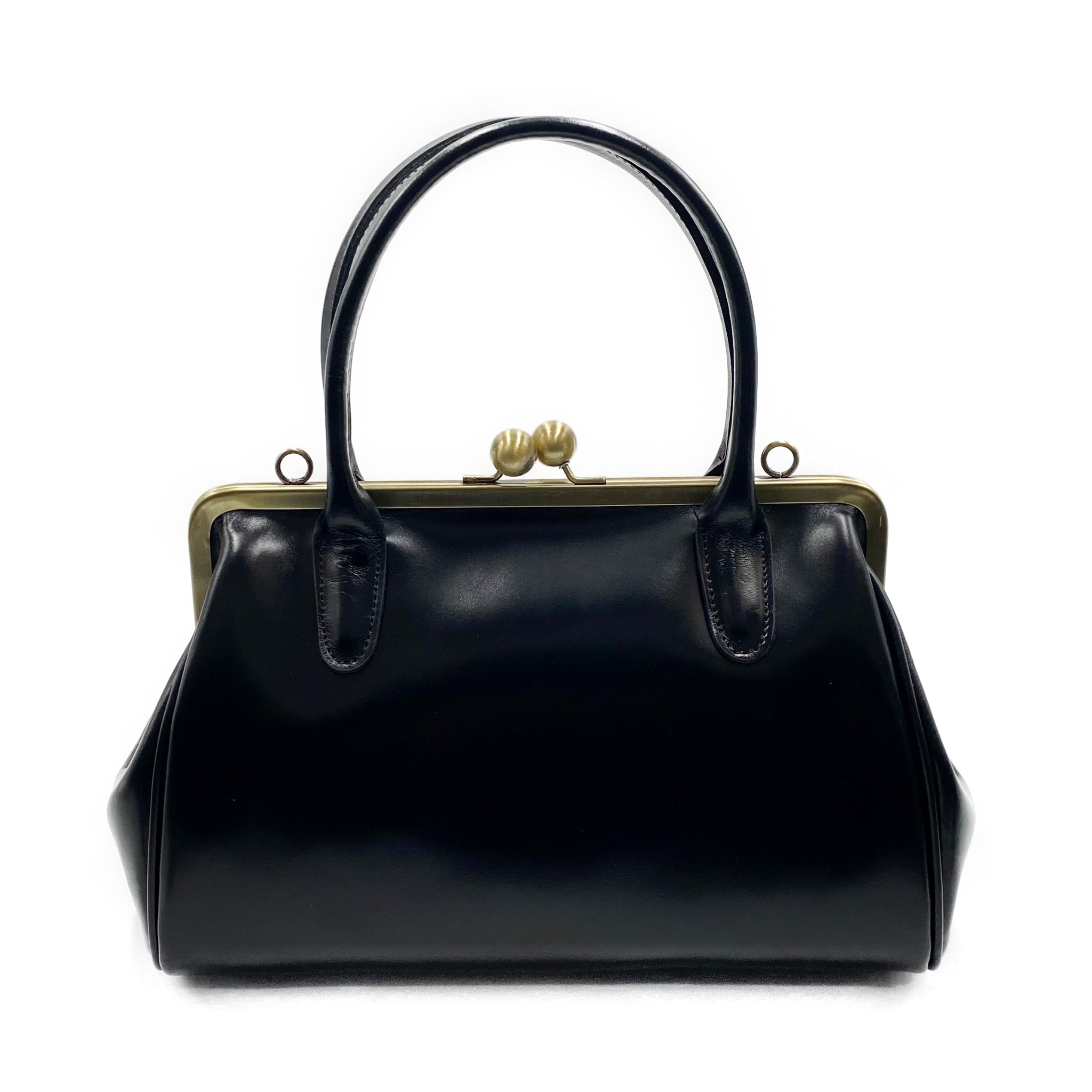 Retro Ledertasche Damen, Retro Bügeltasche "Sophie" in schwarz, Vintage Ledertasche, Henkeltasche, Schultertasche