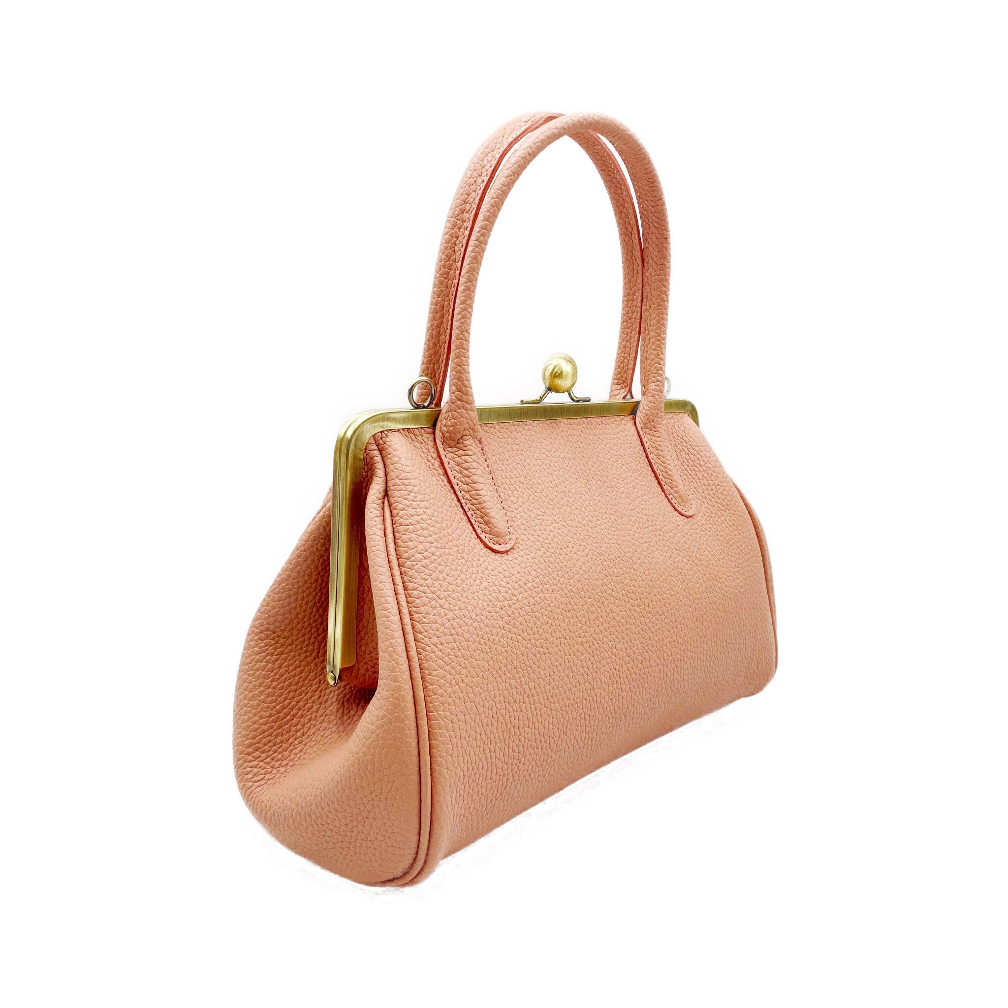 Ladies handbag, leather handbag "Marie" in pink, handle bag, leather handle bag, leather shoulder bag, vintage style