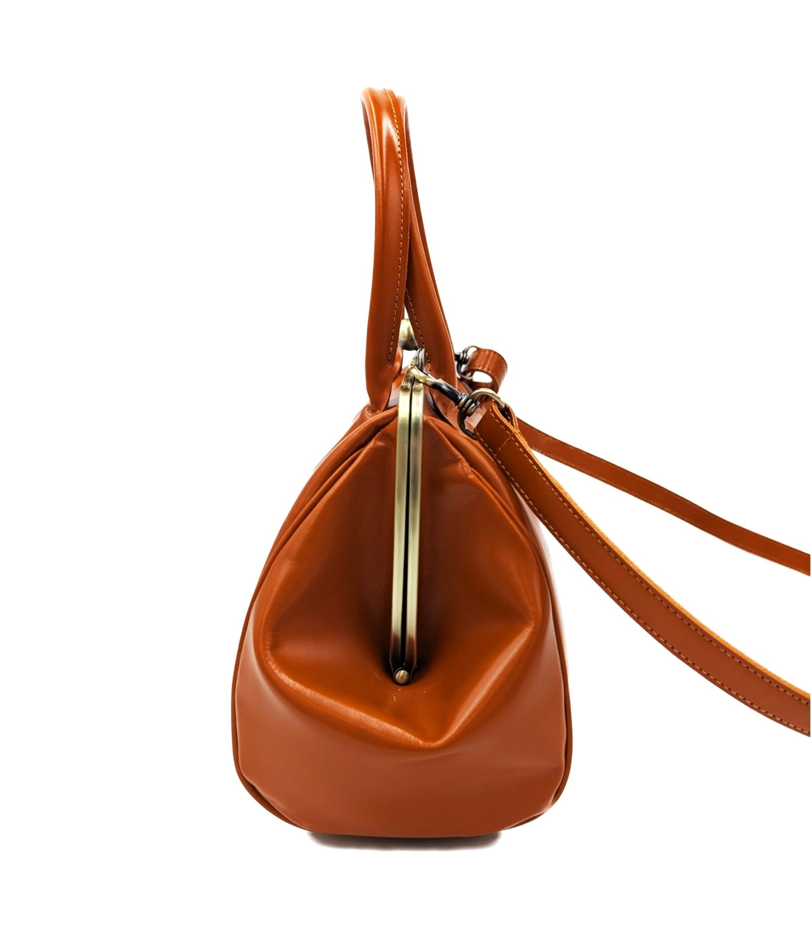 Retro leather bag for women, retro strap bag "Sophie" in orange brown, vintage leather bag, handle bag, shoulder bag