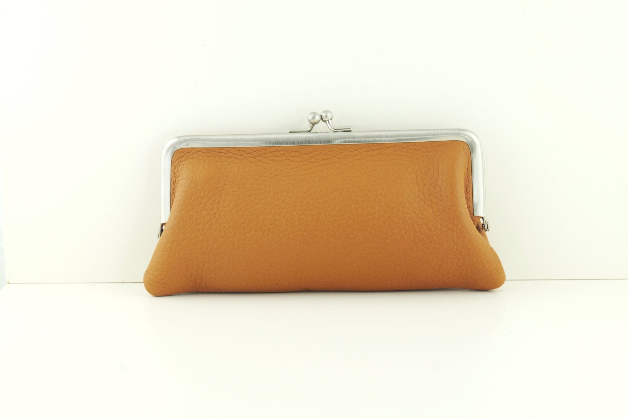 Clipbörse, Leder Geldbörse "Emma" in braun, Damen Portemonnaie, Geldbeutel - Taschenkinder.de