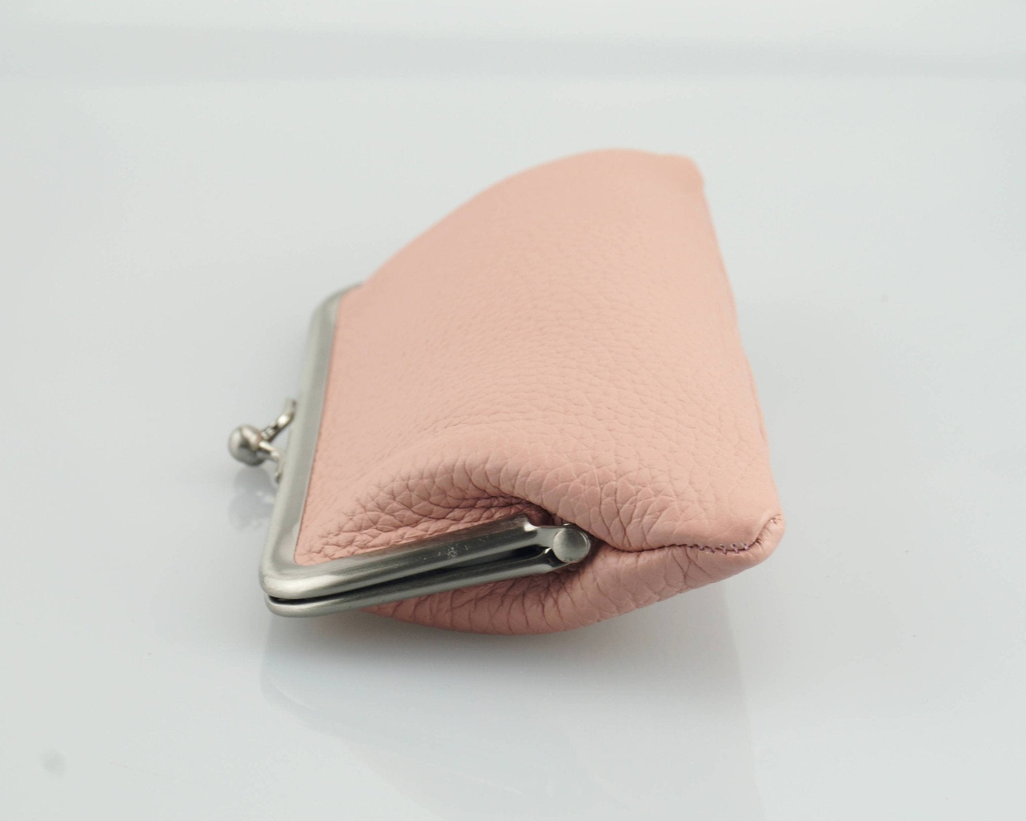 Clipbörse aus echtem Leder - Rosa Portemonnaie - Taschenkinder