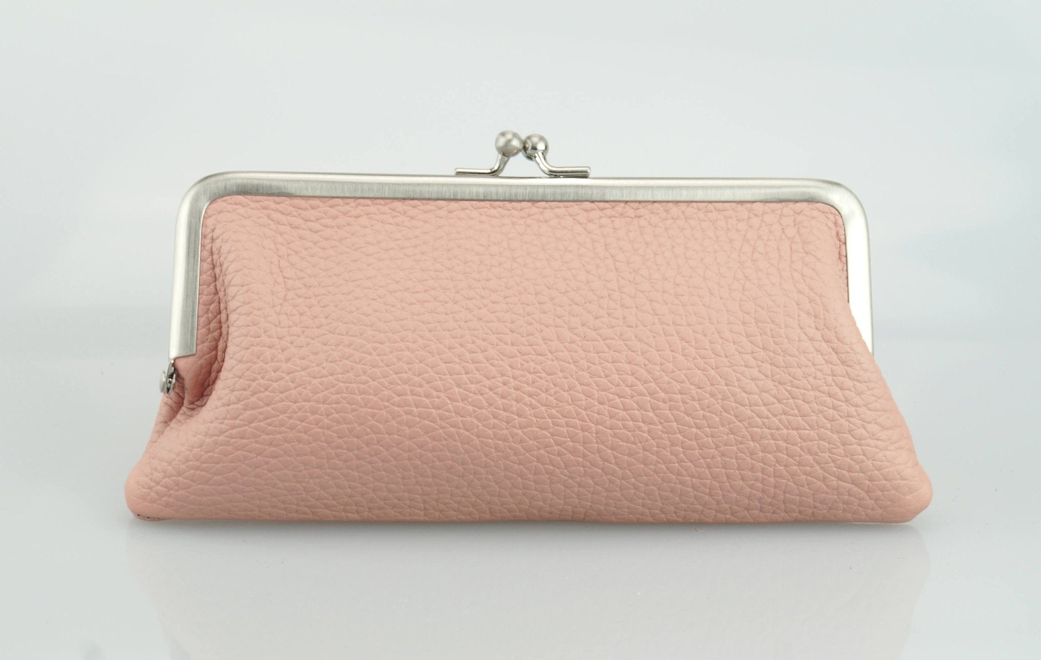 Clipbörse aus echtem Leder - Rosa Portemonnaie - Taschenkinder