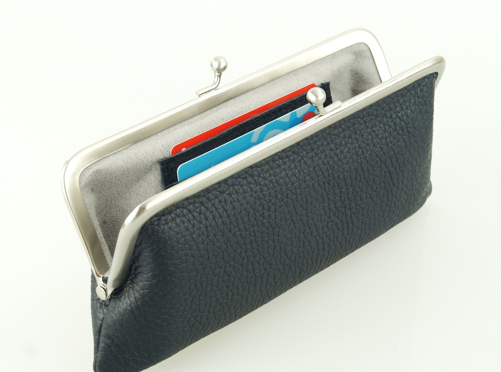 Leder Geldbörse Emma in Schwarz – Vintage Stil - Taschenkinder