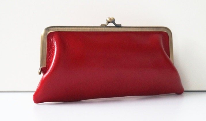 Clipbörse aus Leder - Handgemachte Geldbörse - Taschenkinder