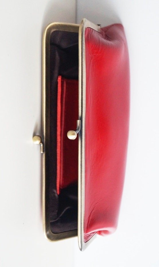 Clipbörse aus Leder - Handgemachte Geldbörse - Taschenkinder