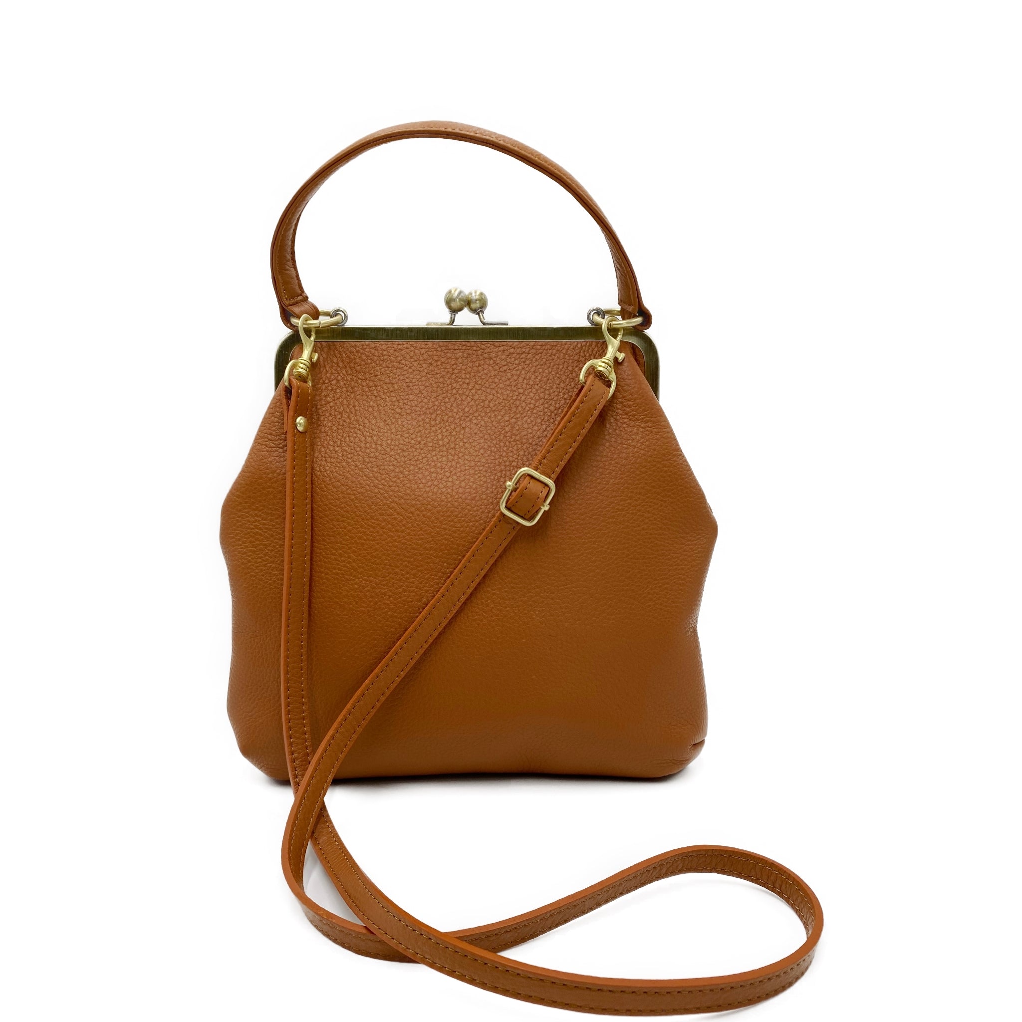 Damen Leder Umhängetasche 'Zoe' – Vintage Stil – Taschenkinder