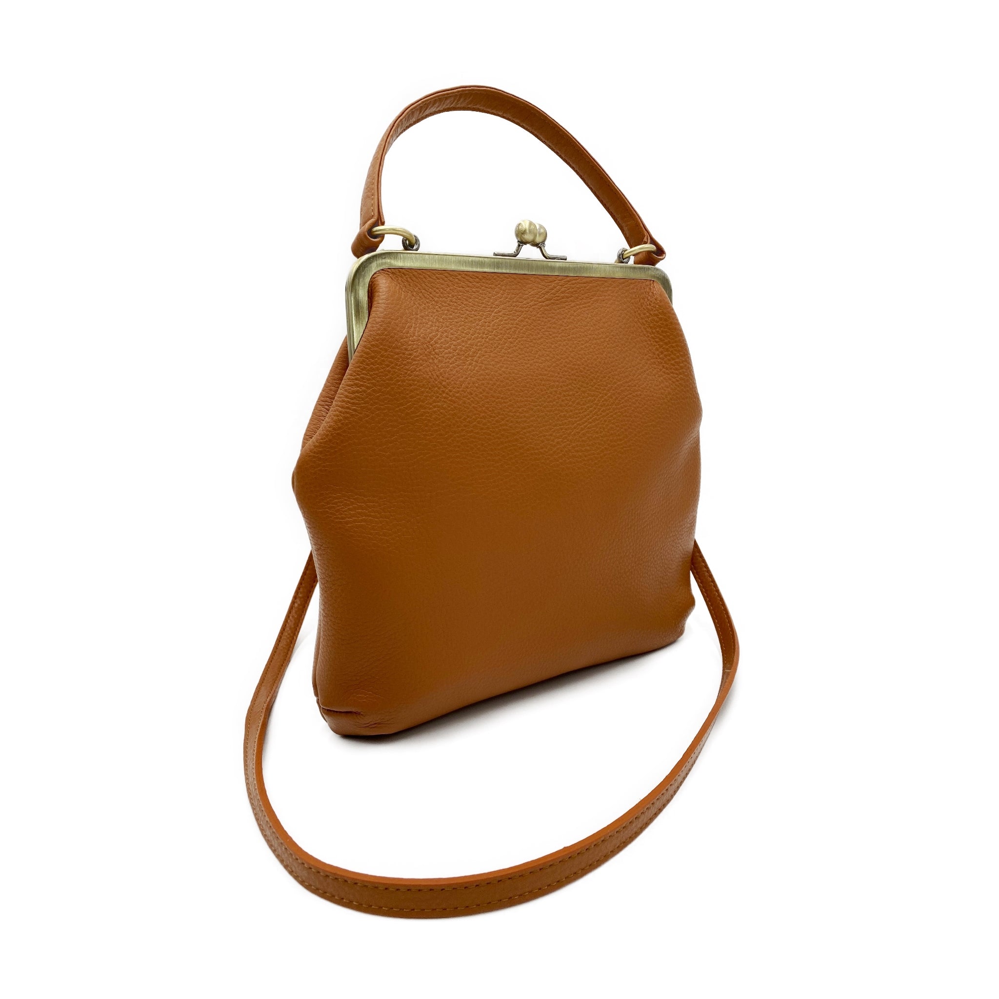 Damen Leder Umhängetasche 'Zoe' – Vintage Stil – Taschenkinder