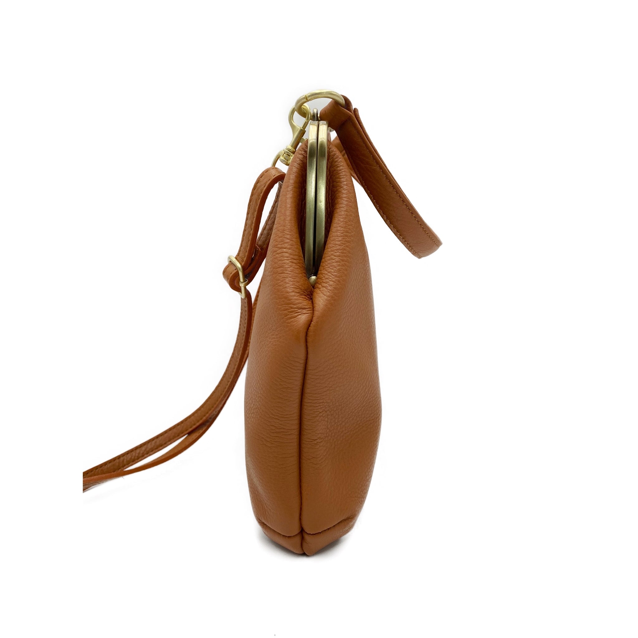 Damen Leder Umhängetasche 'Zoe' – Vintage Stil – Taschenkinder