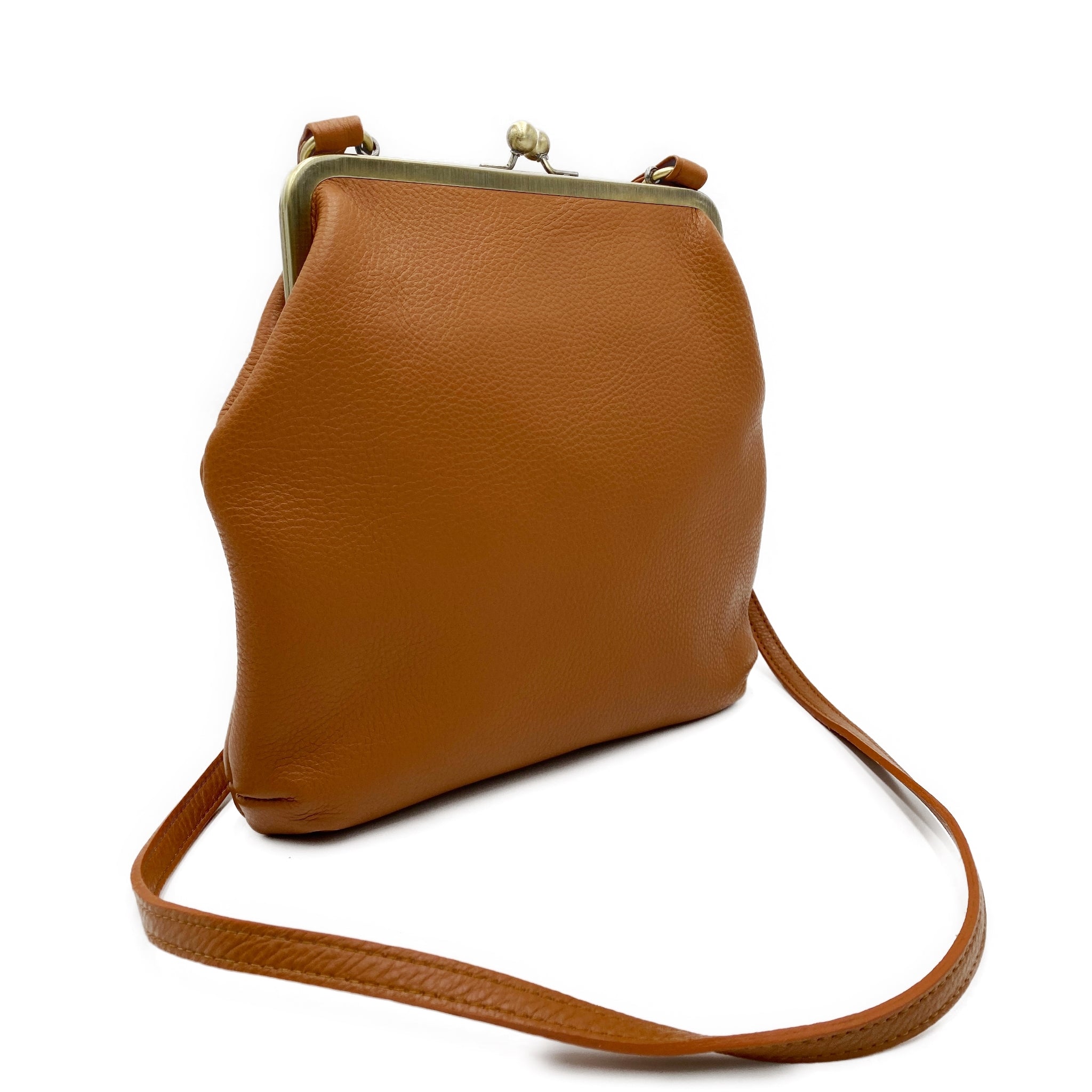 Damen Leder Umhängetasche 'Zoe' – Vintage Stil – Taschenkinder