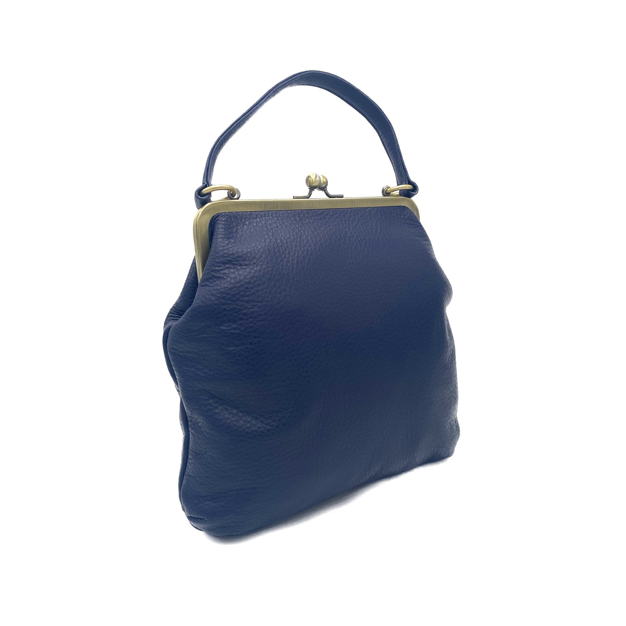 Women's Crossbody Bag 'Zoe' in navy - Bucket Bag Leather