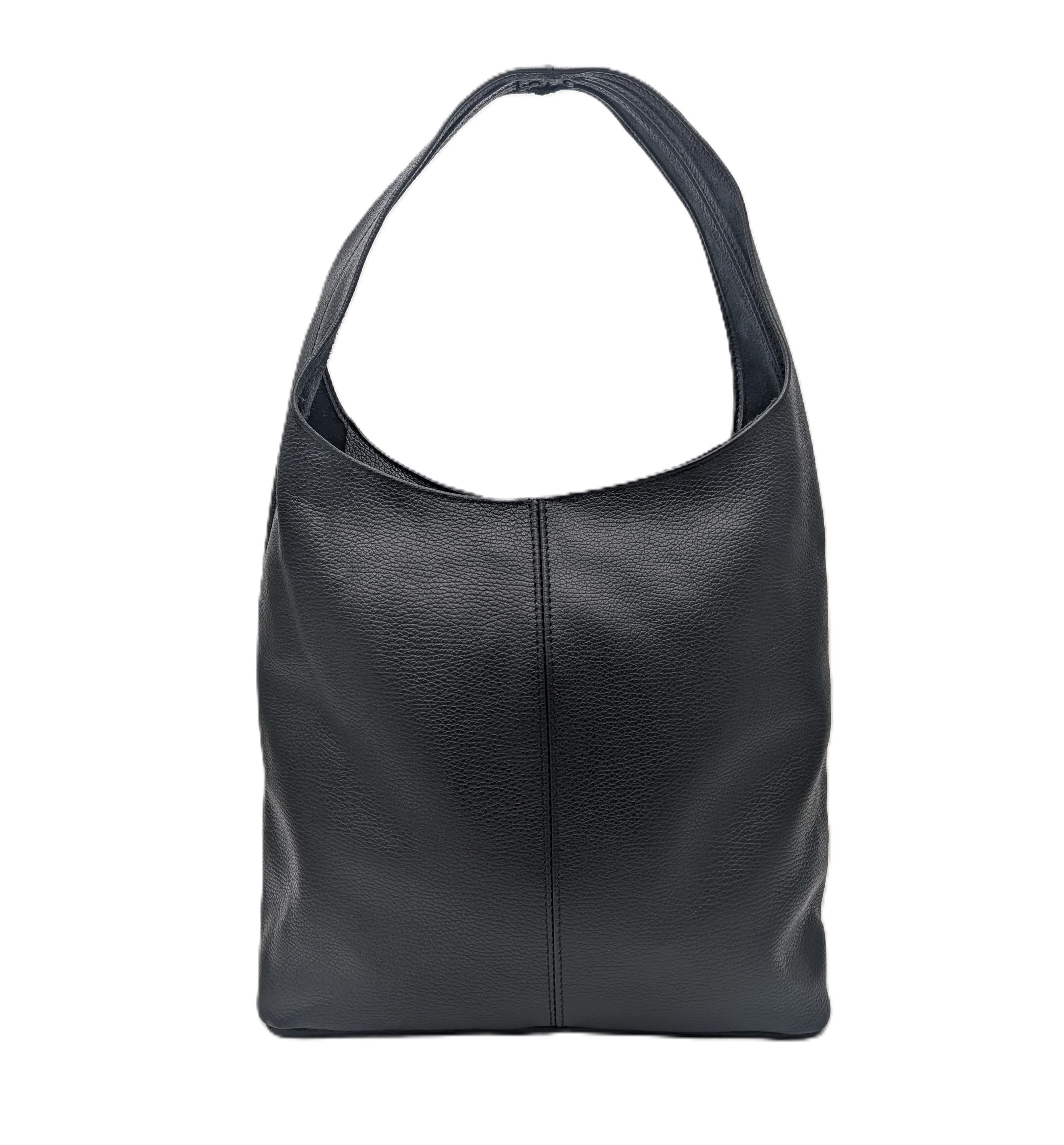 Large Leather Hobo Bag & Maxi Shopper “Joana” – Oversized Soft Slouchy Genuine Leather Shoulder Tote, Elegant Italian Leather Bag