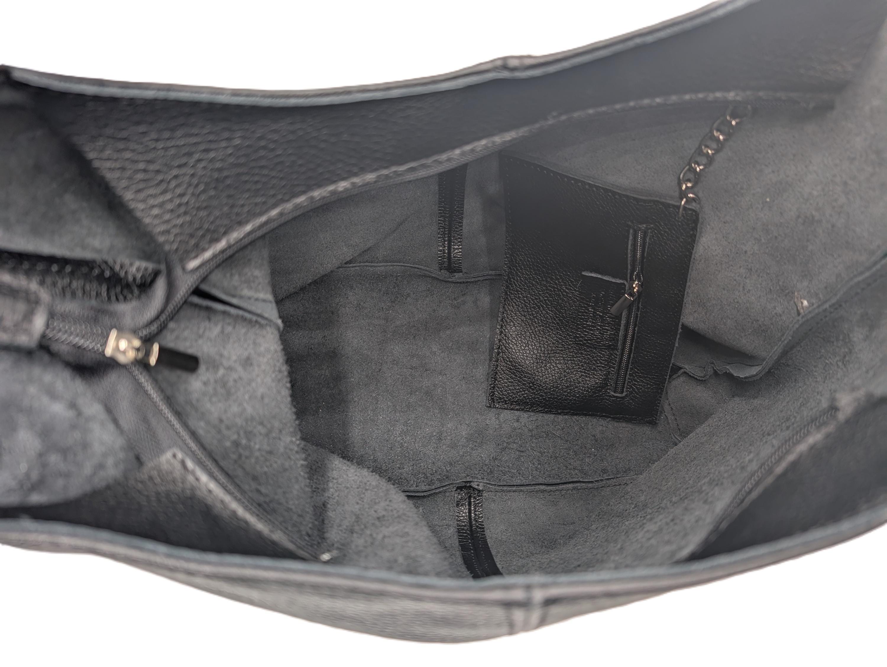 Large Leather Hobo Bag & Maxi Shopper “Joana” – Oversized Soft Slouchy Genuine Leather Shoulder Tote, Elegant Italian Leather Bag
