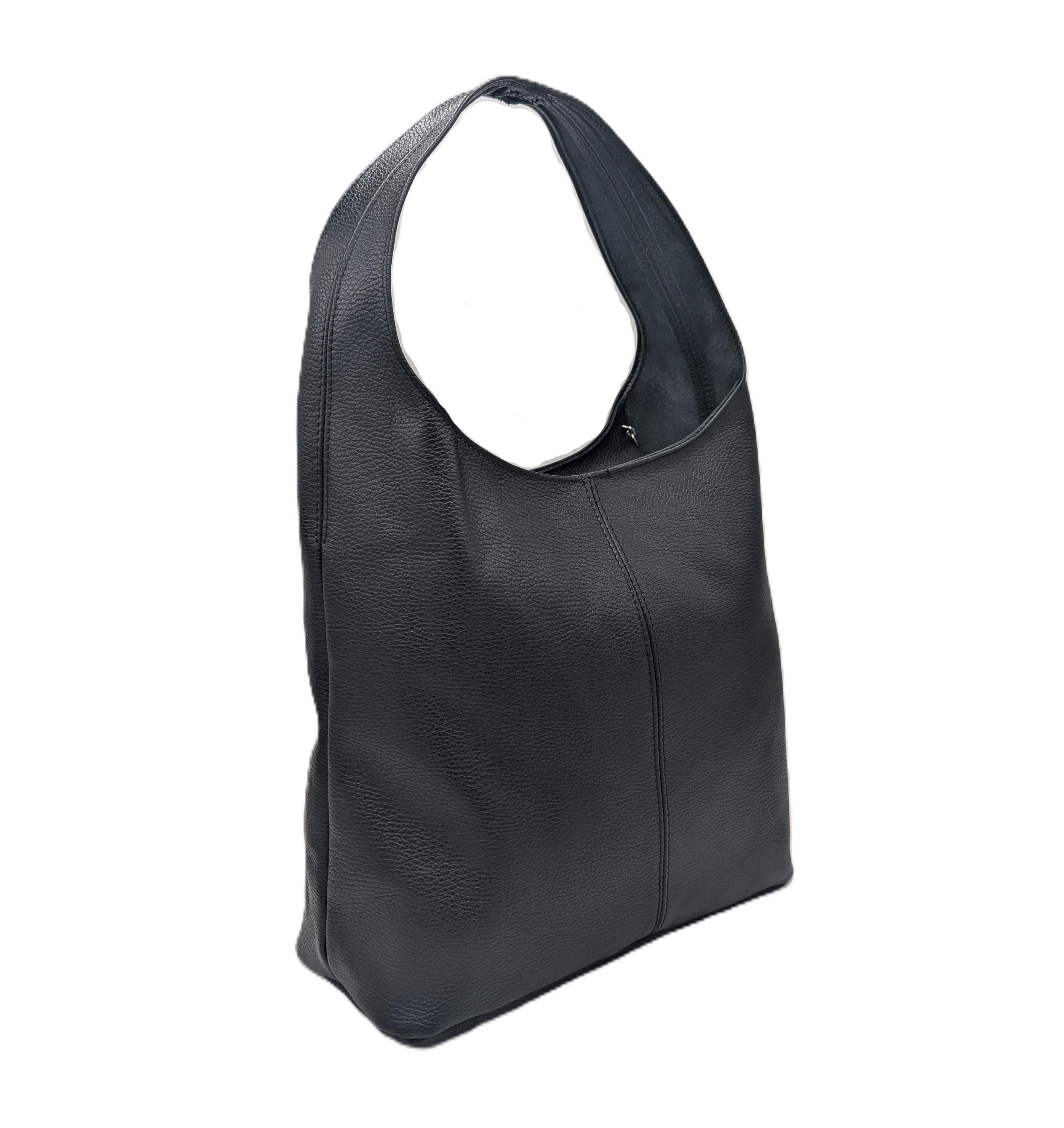 Large Leather Hobo Bag & Maxi Shopper “Joana” – Oversized Soft Slouchy Genuine Leather Shoulder Tote, Elegant Italian Leather Bag