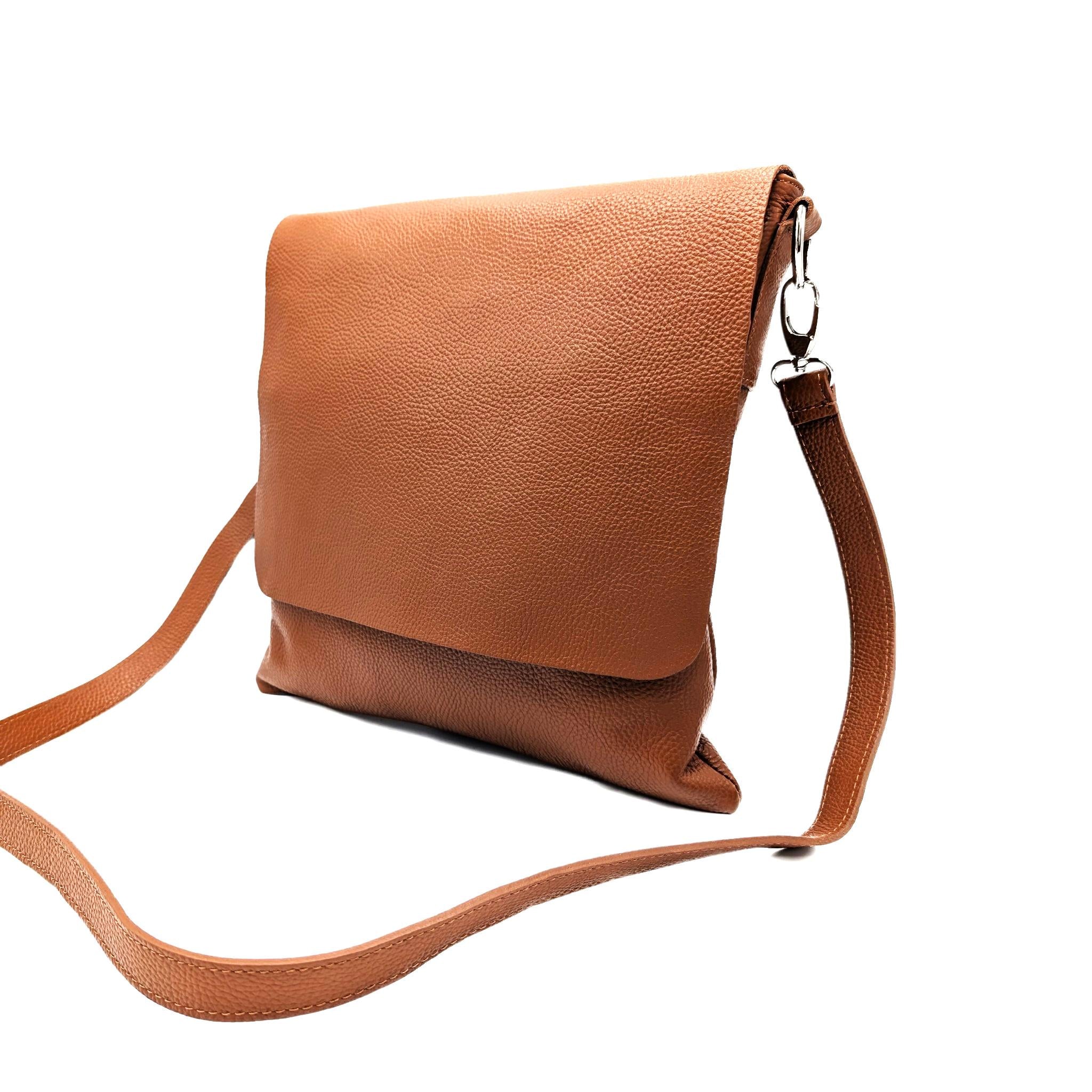 Women’s Messenger Bag & Crossbody Bag "Emilia", Leather Flap Bag, Large Shoulder Bag, Personalized Everyday Bag