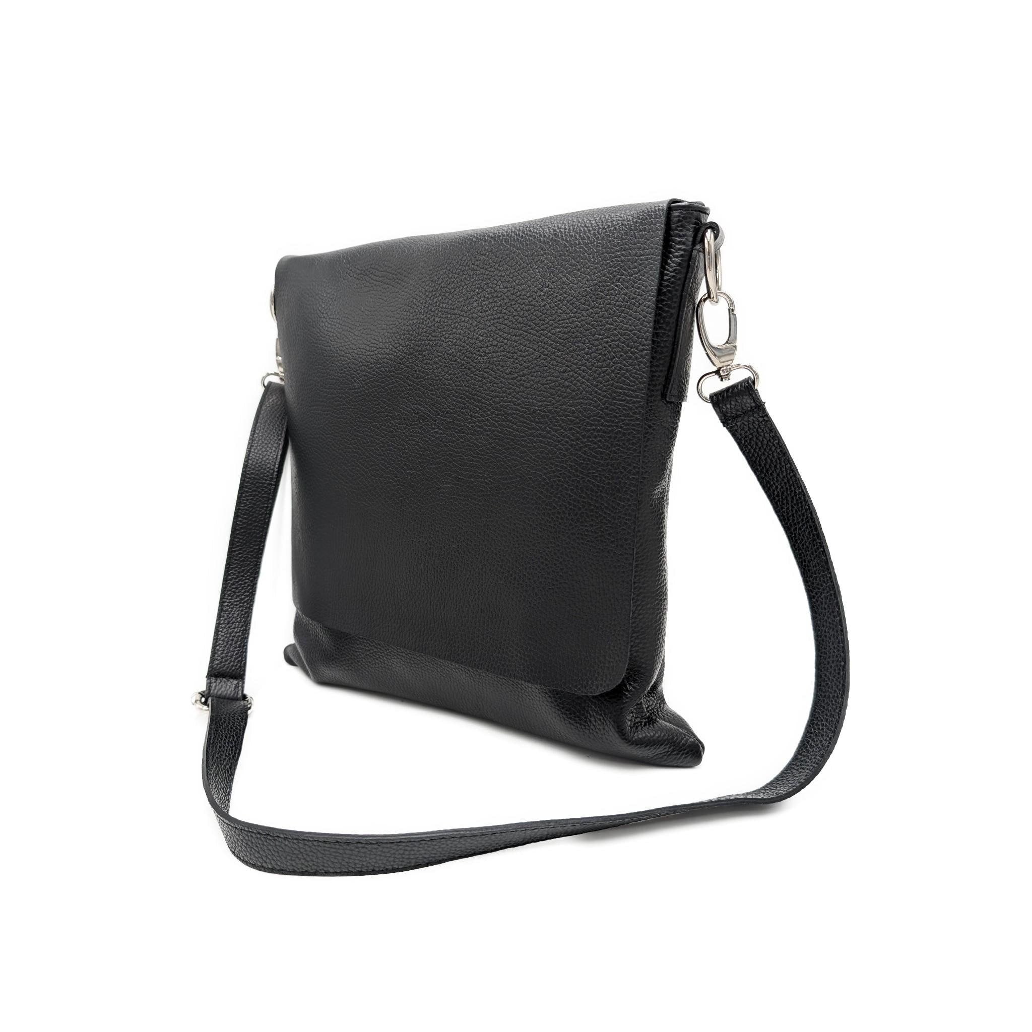 Women’s Messenger Bag & Crossbody Bag "Emilia", Leather Flap Bag, Large Shoulder Bag, Personalized Everyday Bag