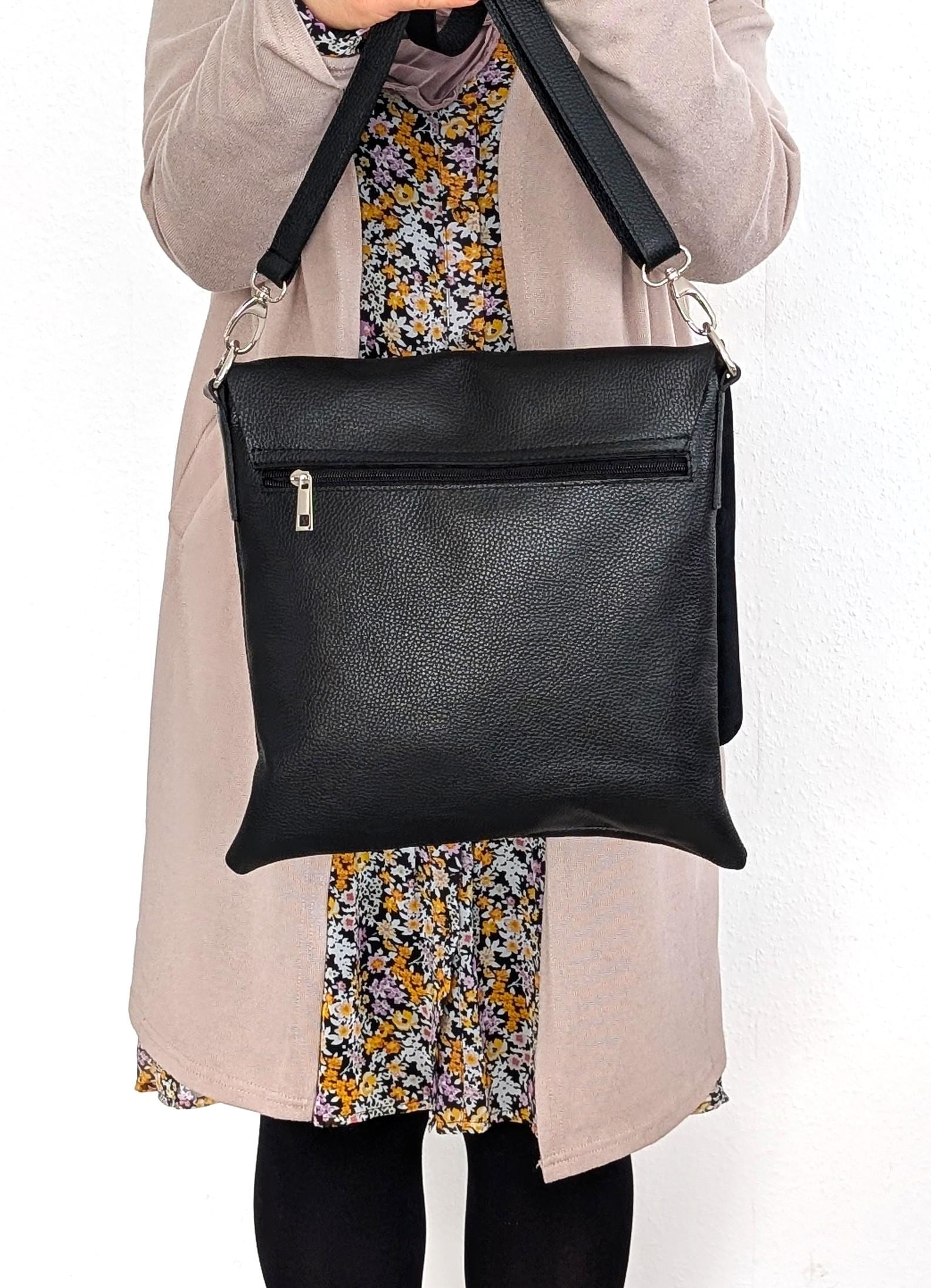 Women’s Messenger Bag & Crossbody Bag "Emilia", Leather Flap Bag, Large Shoulder Bag, Personalized Everyday Bag