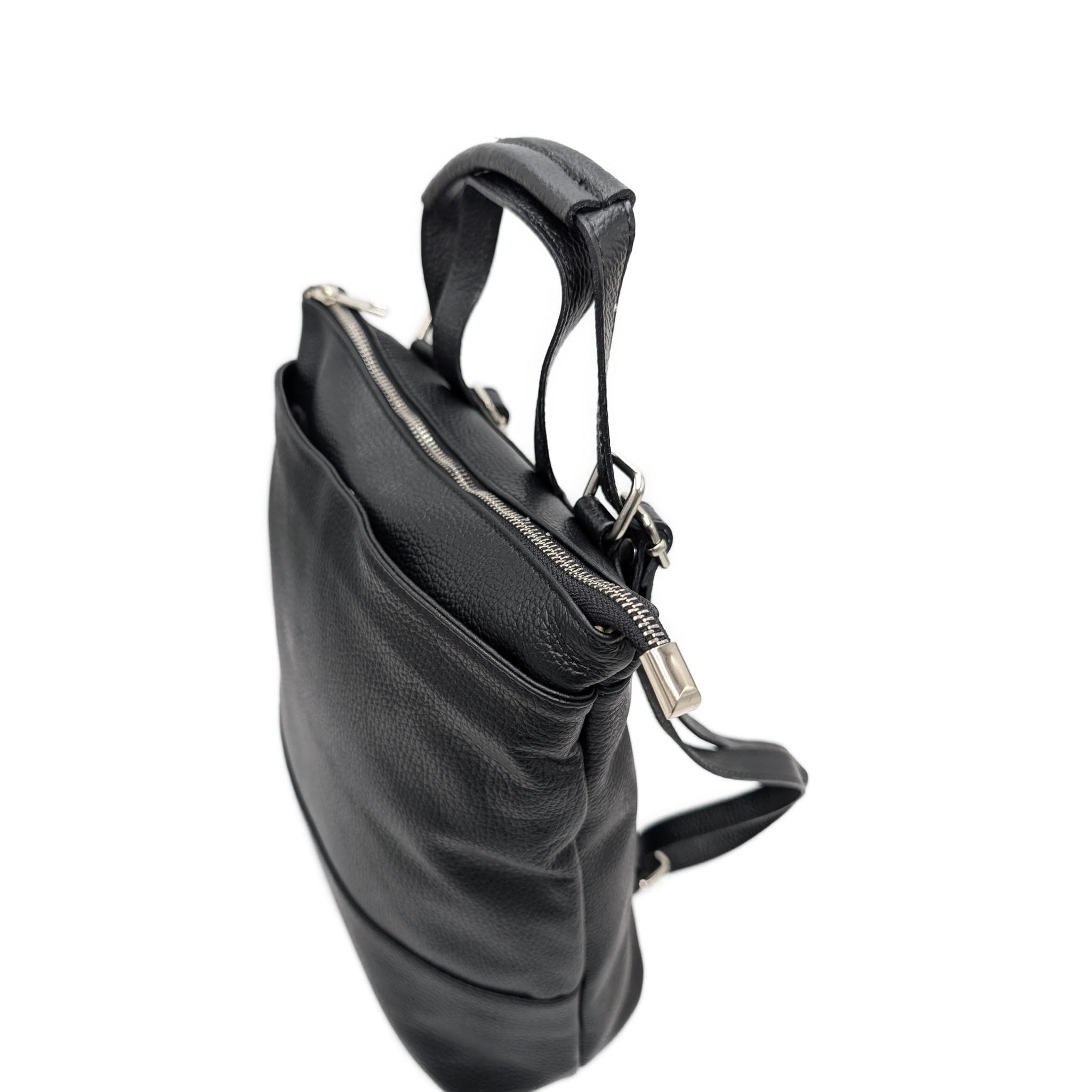 Convertible Leather Backpack Women – Personalized Handbag, Top Handle Bag, Backpack & Shoulder Bag in One - "Gabrielle"
