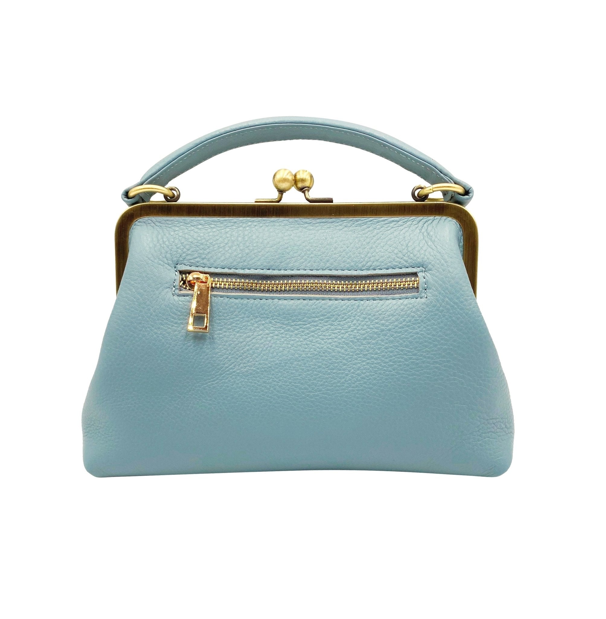 Kleine Ledertasche - Retro Bügeltasche - Taschenkinder