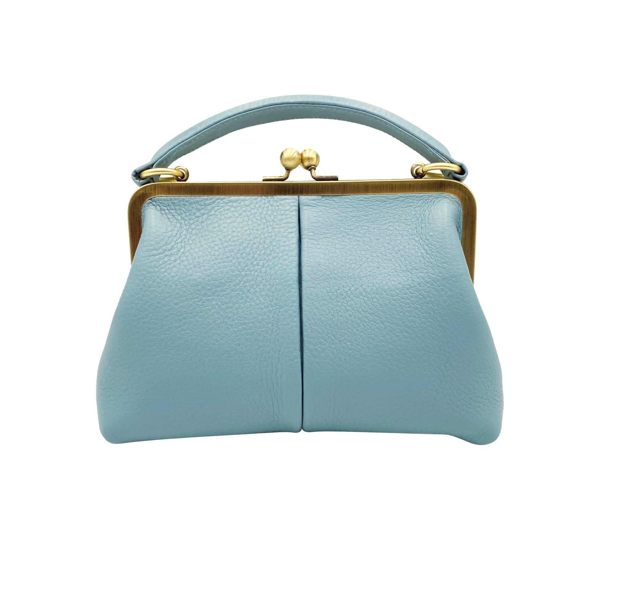 Kleine Ledertasche - Retro Bügeltasche - Taschenkinder