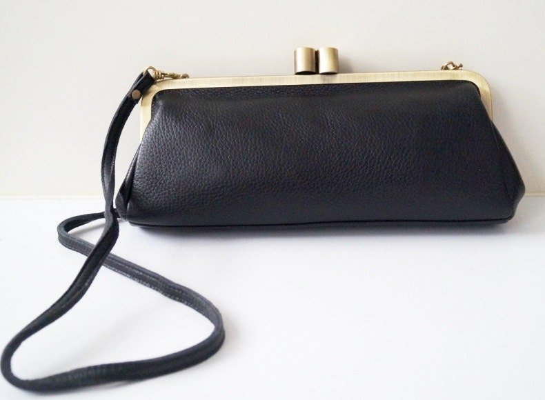 Leder Handtasche Victoria – Vintage Clutch Tasche - Taschenkinder