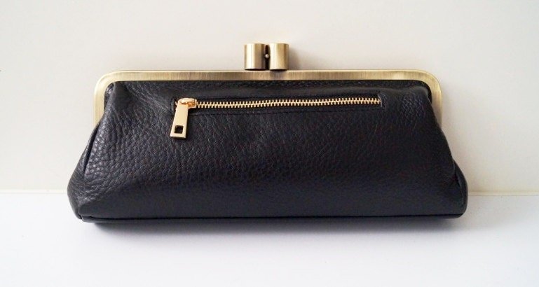 Leder Handtasche Victoria – Vintage Clutch Tasche - Taschenkinder
