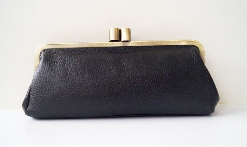Leder Handtasche Victoria – Vintage Clutch Tasche - Taschenkinder