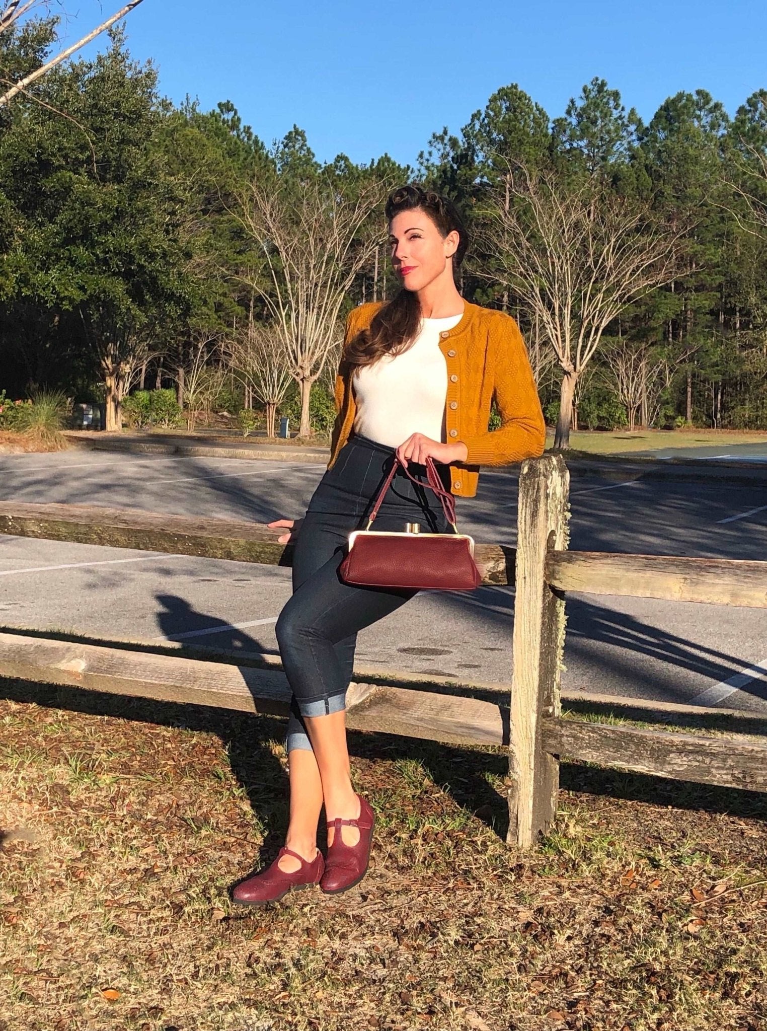 Leder Handtasche Victoria - Vintage Clutch - Taschenkinder