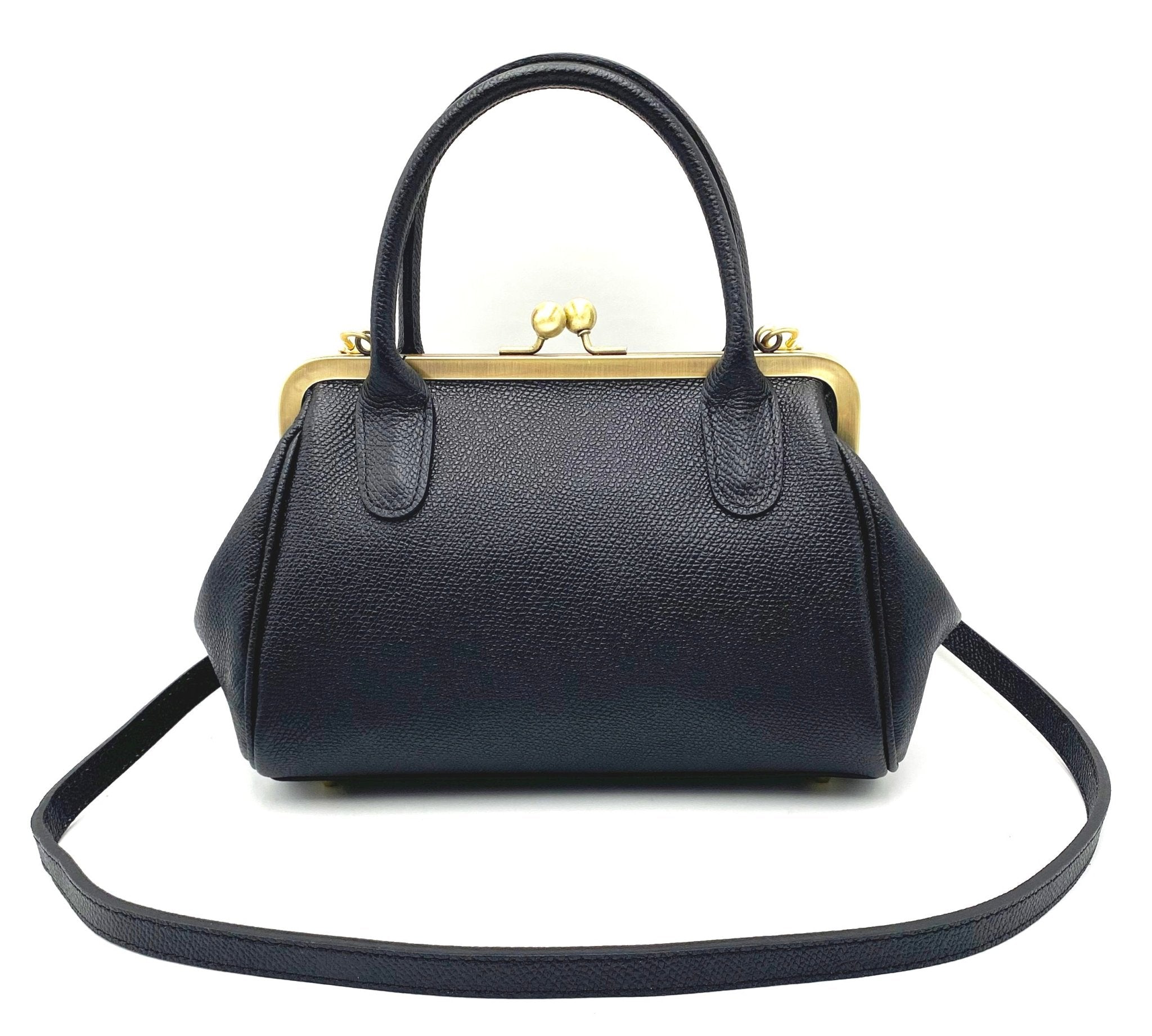 Leder Handtasche Damen - Kleine Aurelie Schwarz - Taschenkinder