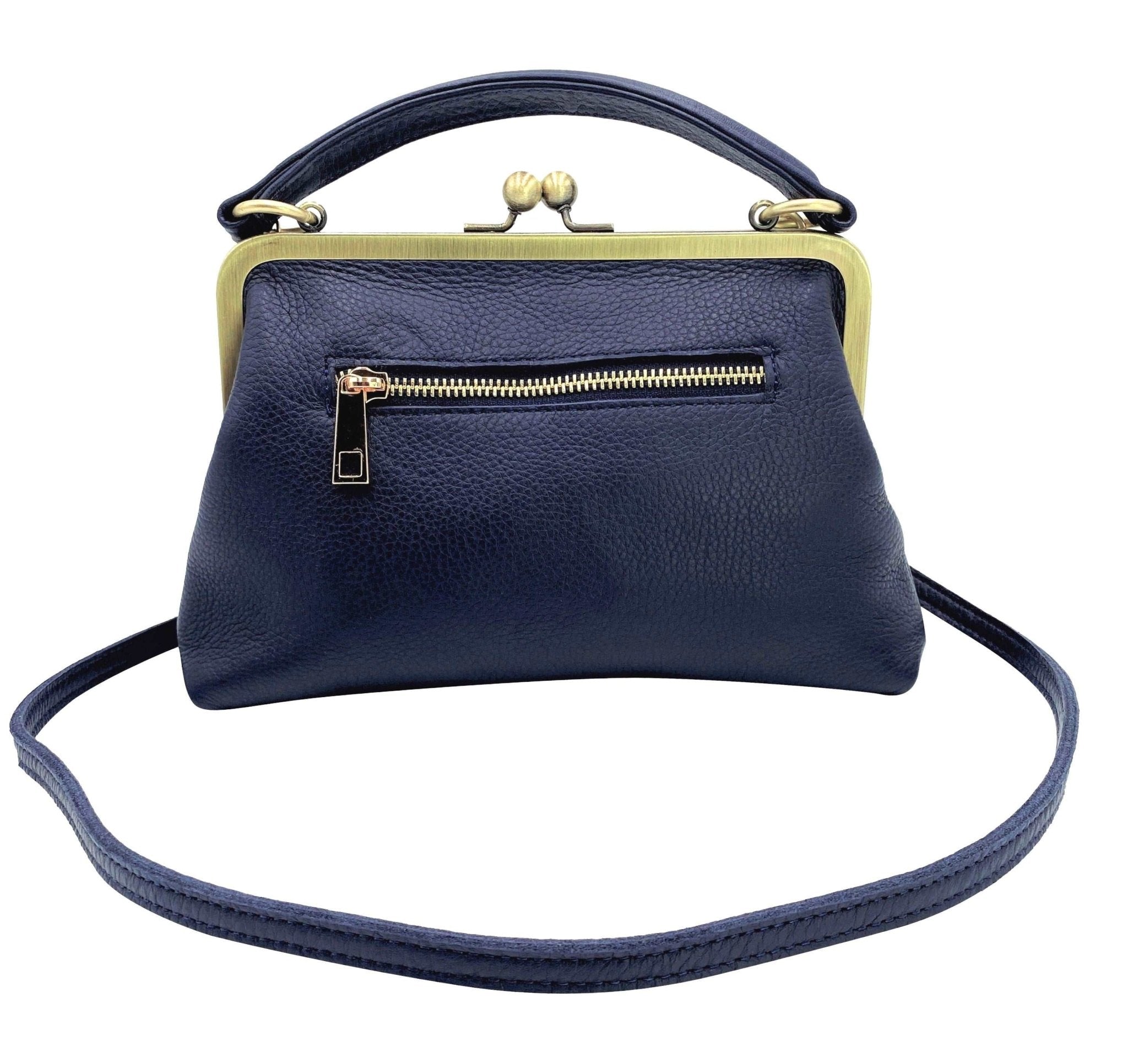Handtasche Dunkelblau - Kleine Olive Retro Henkeltasche - Taschenkinder