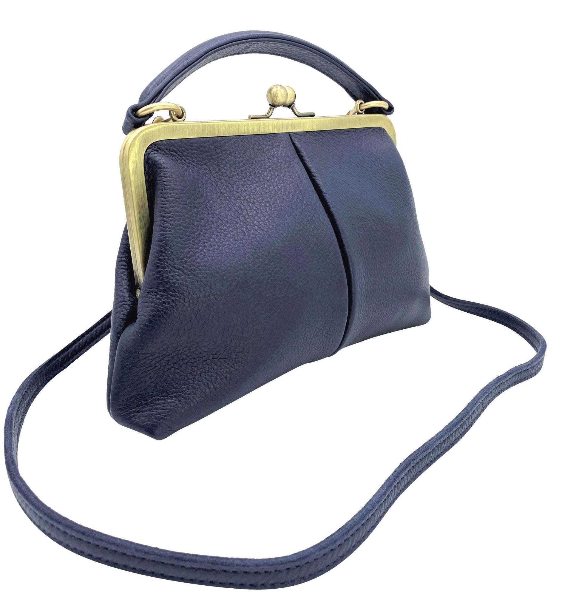 Handtasche Dunkelblau - Kleine Olive Retro Henkeltasche - Taschenkinder