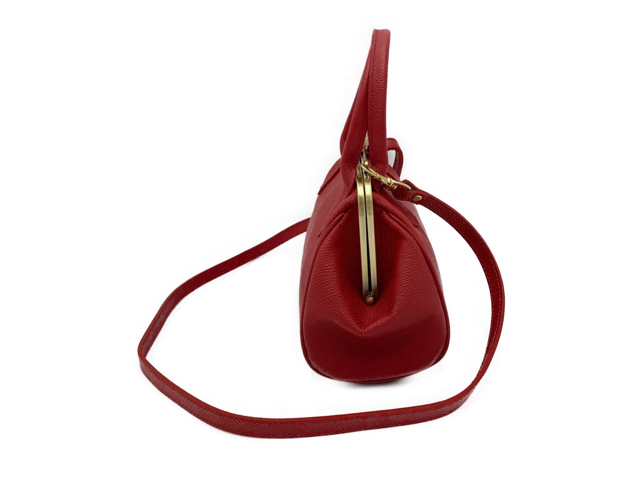 Damen Lederhandtasche Kleine Aurelie – Elfenbein Weiß – Taschenkinder