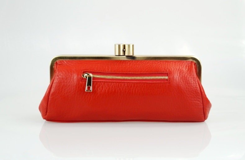 Lederhandtasche Victoria Rot – Vintage Look – Taschenkinder