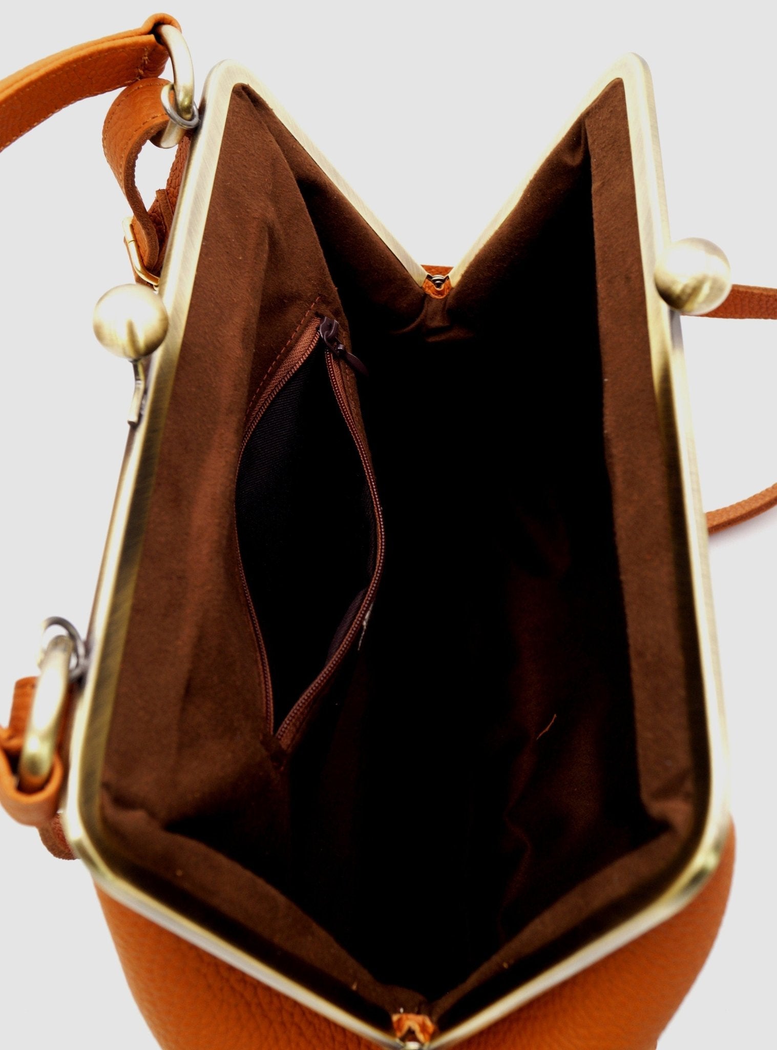 Handtasche "Olivia" in Cognac Braun – Taschenkinder