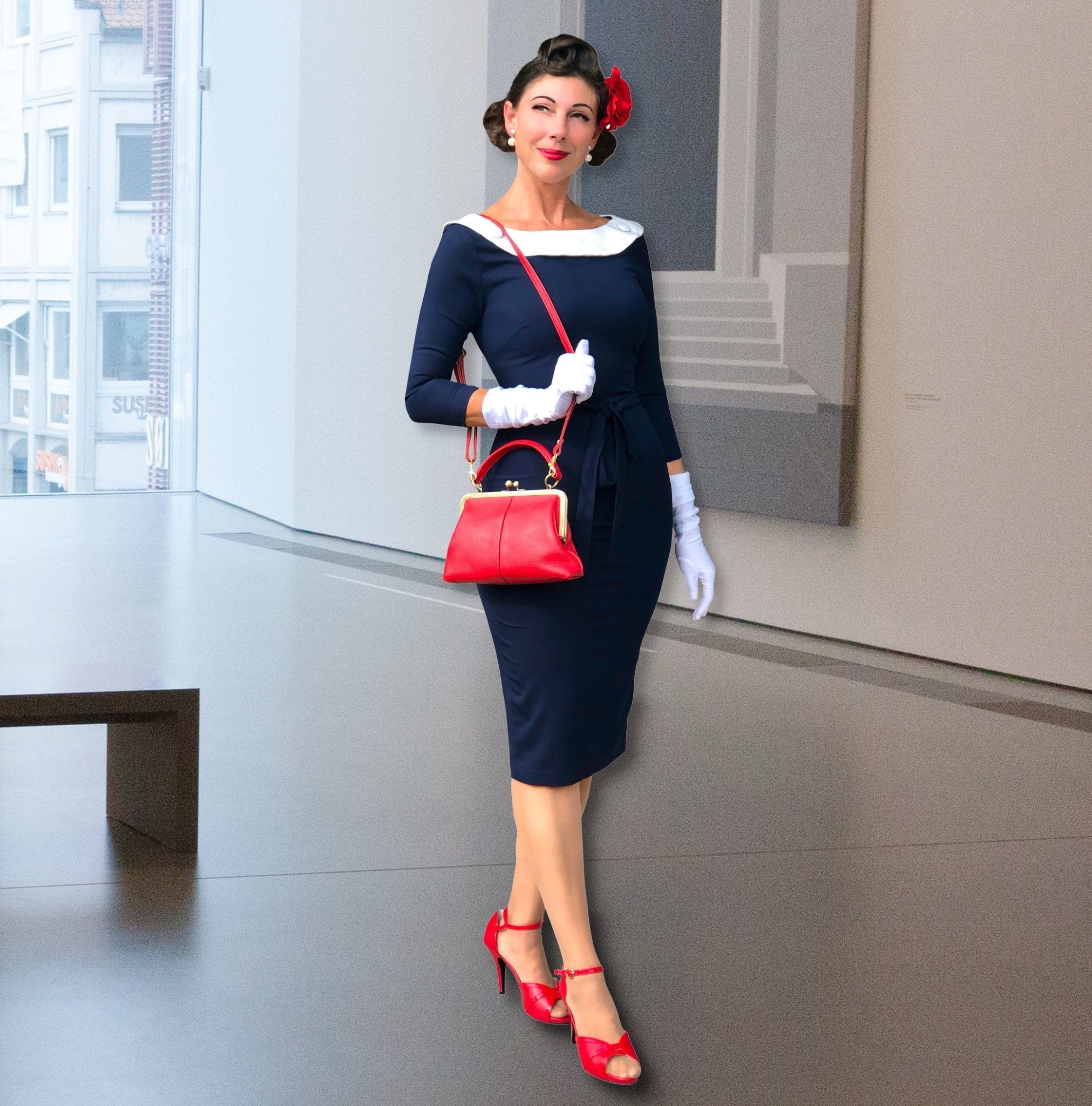 Kleine Retro Ledertasche - Ledertasche - Taschenkinder