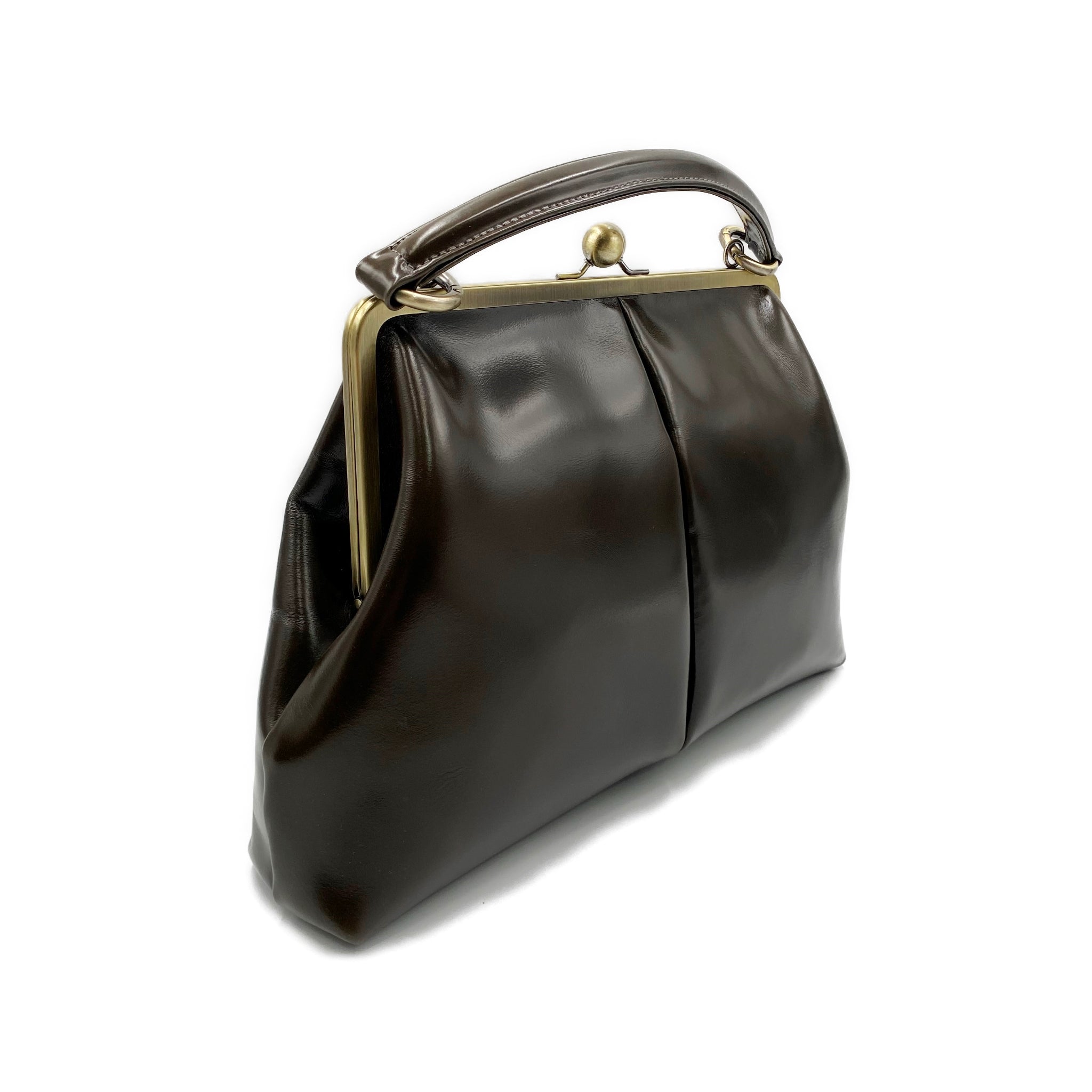 Retro Bügeltasche "Olive" – Leder Handtasche – Taschenkinder