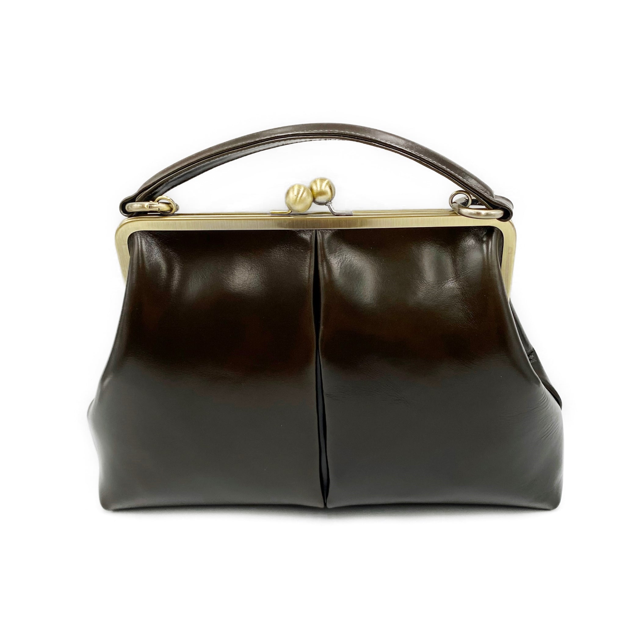 Retro Bügeltasche "Olive" – Leder Handtasche – Taschenkinder