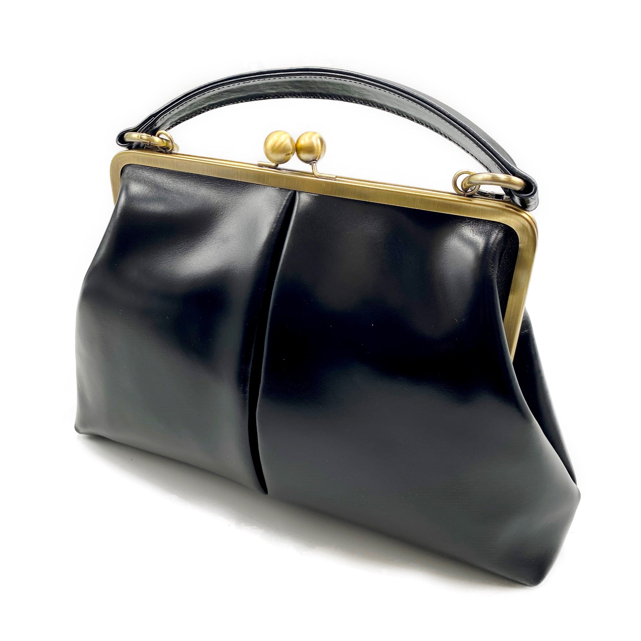 Leder Handtasche Olive - Vintage Stil - Taschenkinder