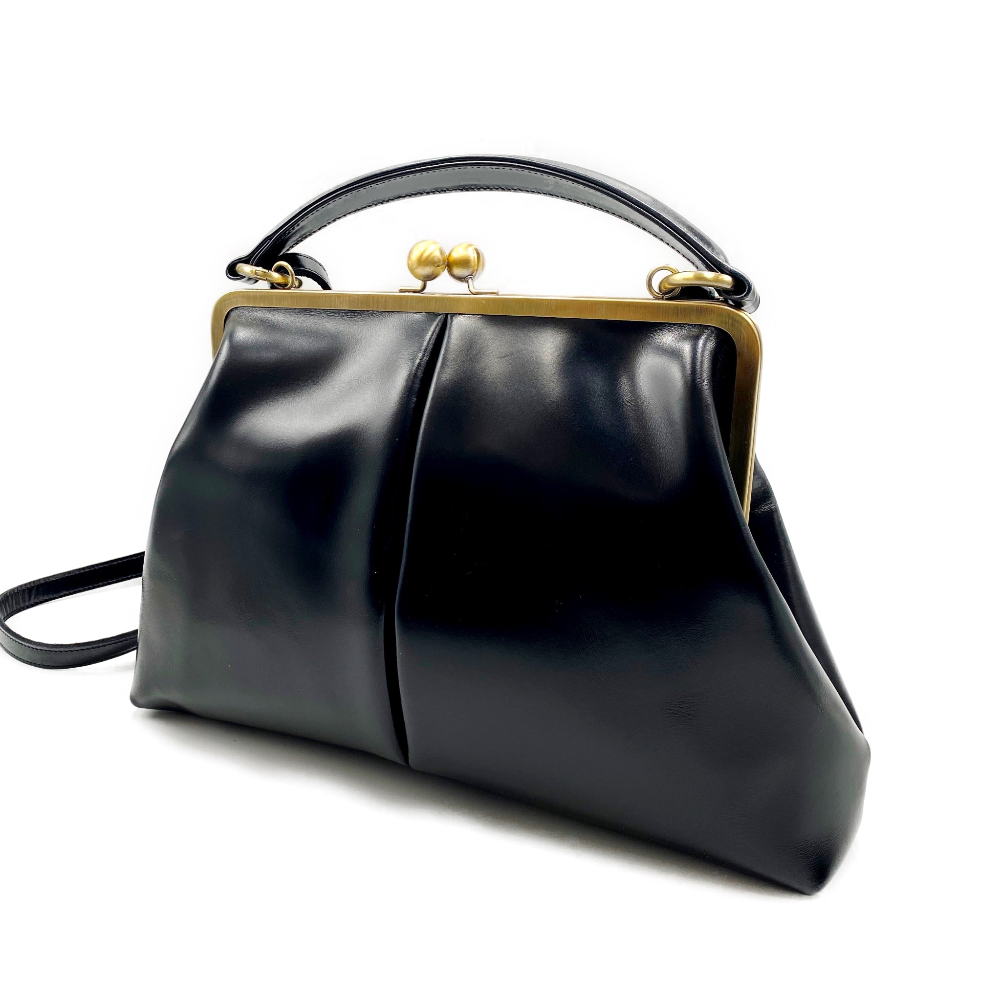 Leder Handtasche Olive - Vintage Stil - Taschenkinder