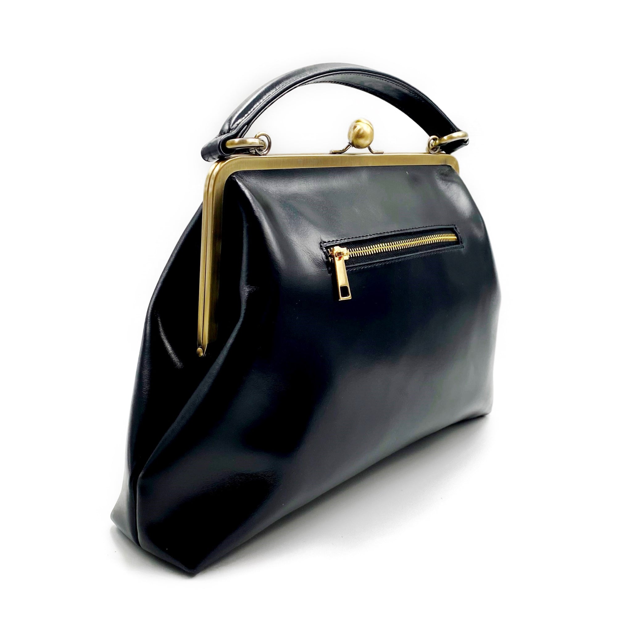 Leder Handtasche Olive - Vintage Stil - Taschenkinder