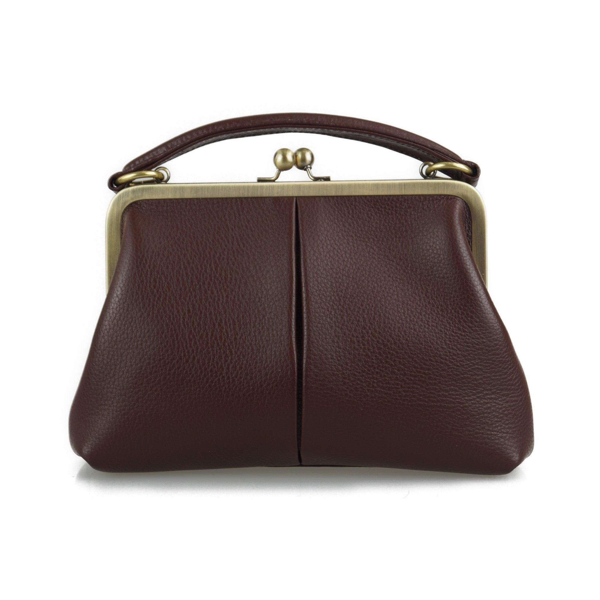 Kleine Retro Leder Handtasche - Kleine Olive – Taschenkinder