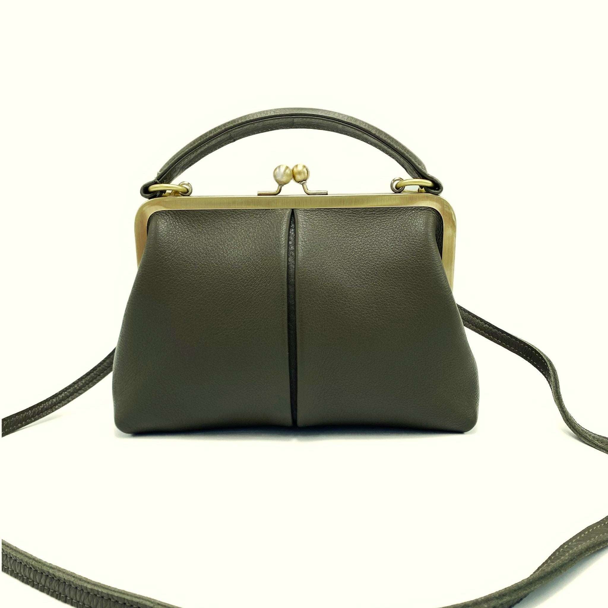 Handtasche Kleine Olive - Vintage Leder - Taschenkinder