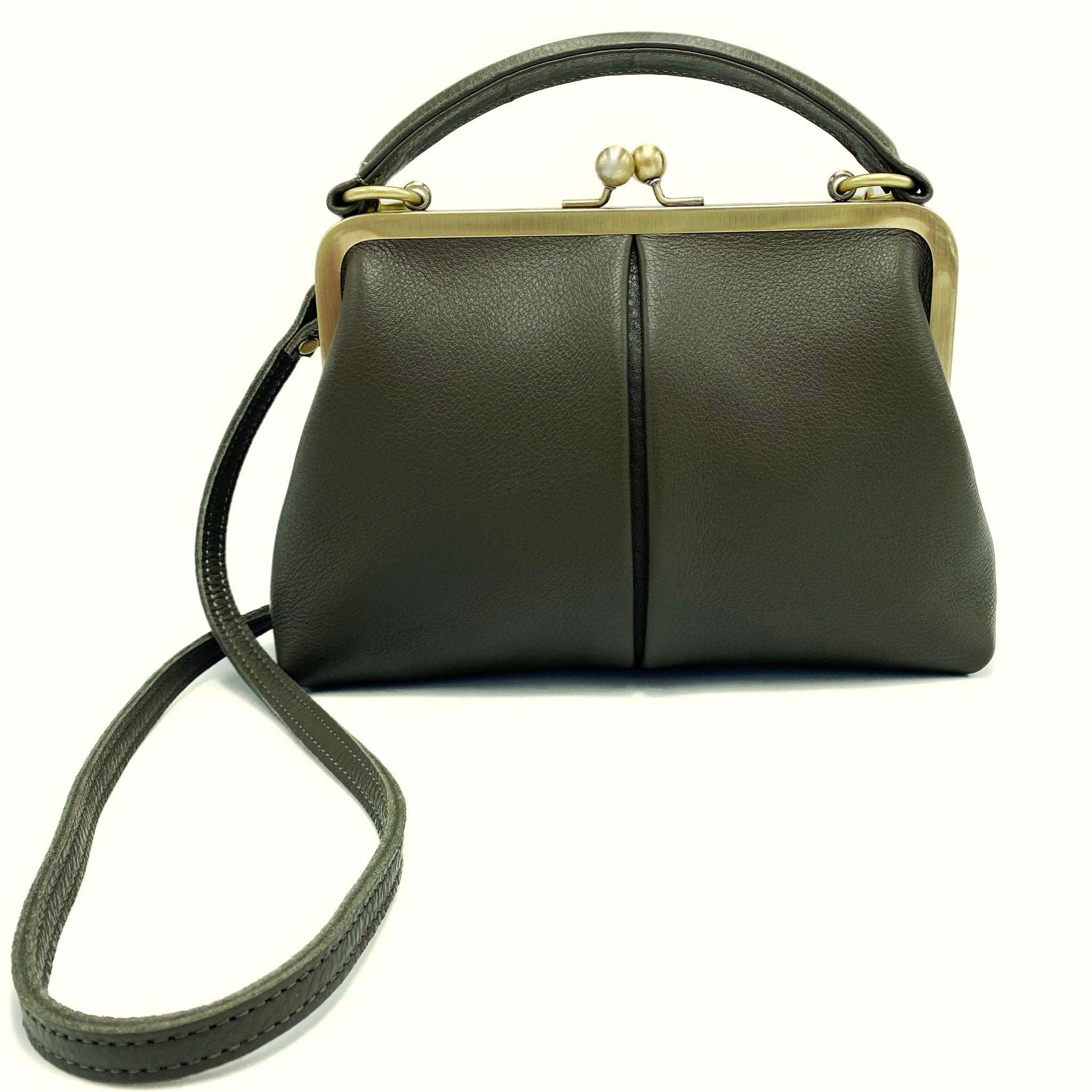 Handtasche Kleine Olive - Vintage Leder - Taschenkinder
