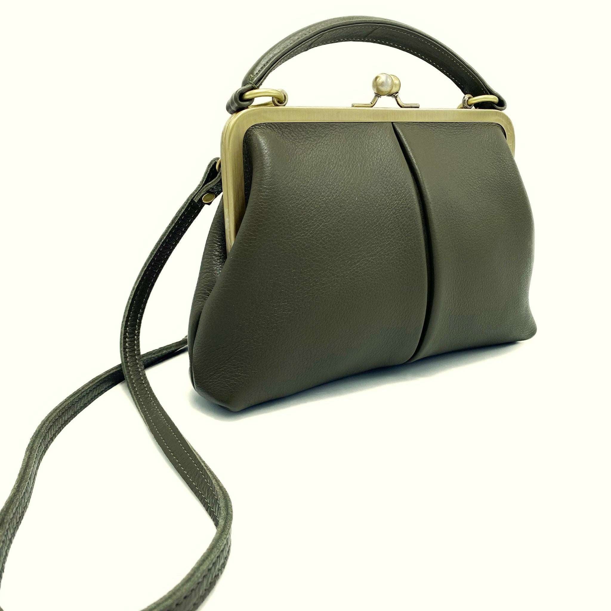 Handtasche Kleine Olive - Vintage Leder - Taschenkinder