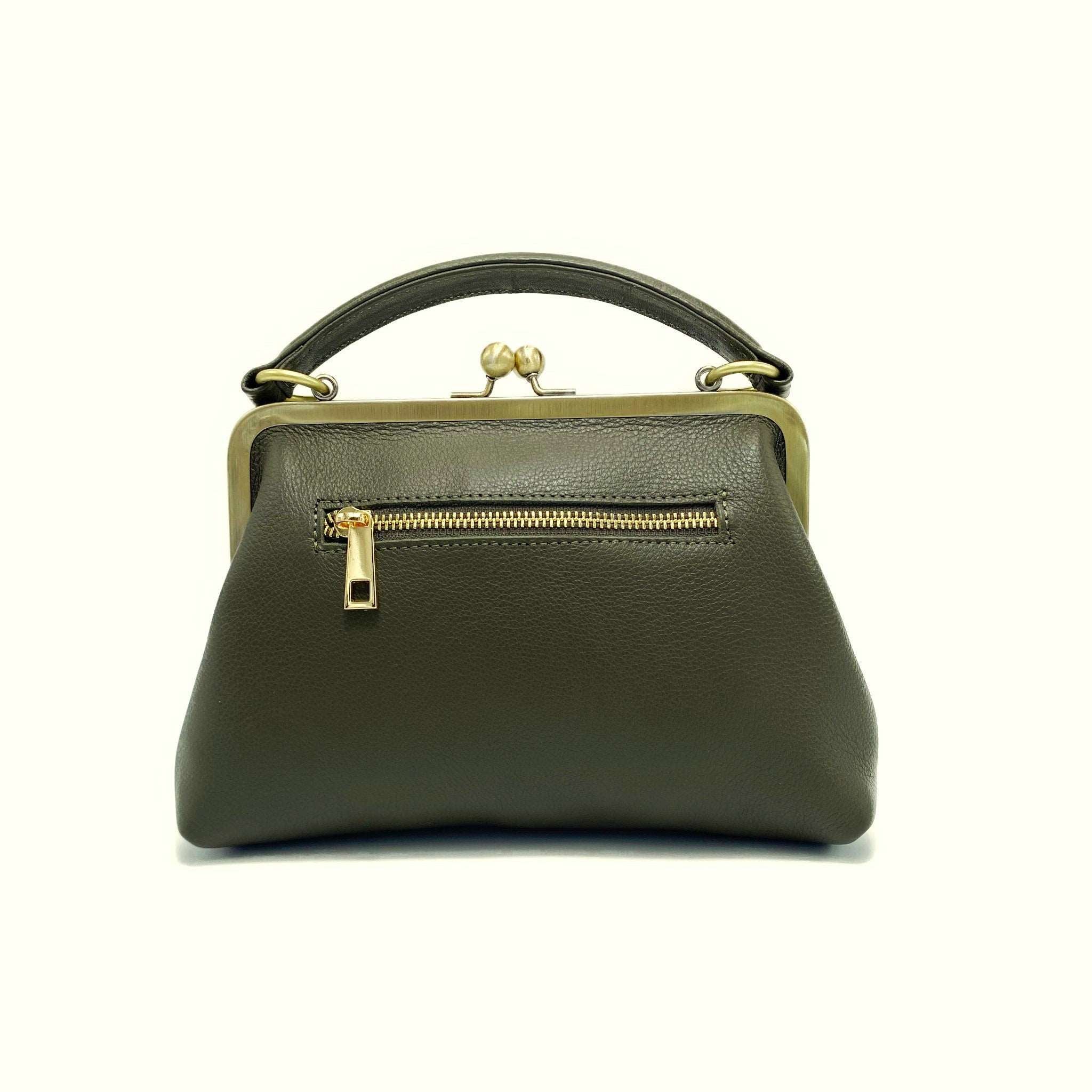Handtasche Kleine Olive - Vintage Leder - Taschenkinder