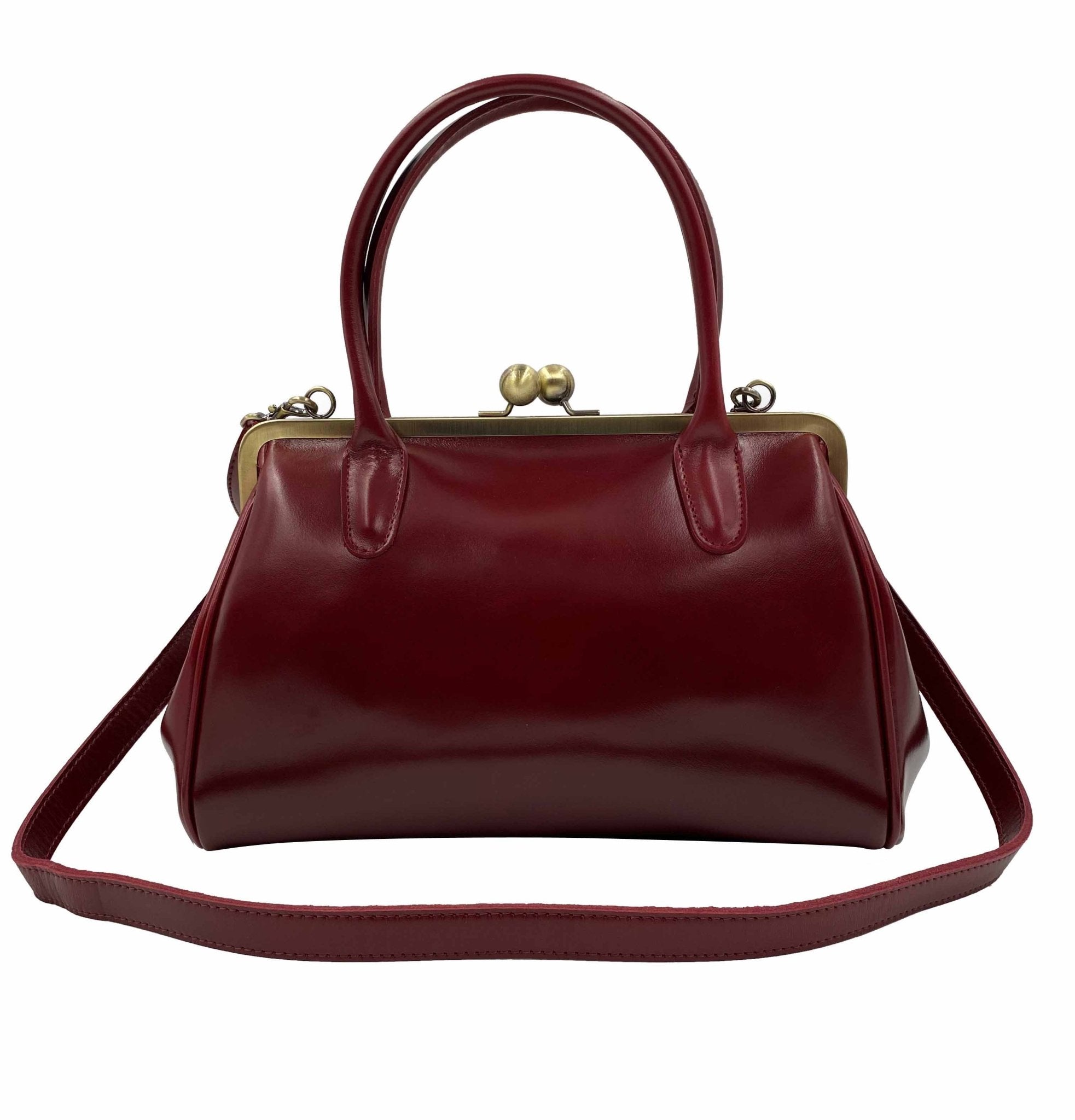 Ledertasche Sophie in Dunkel-Rot - Taschenkinder