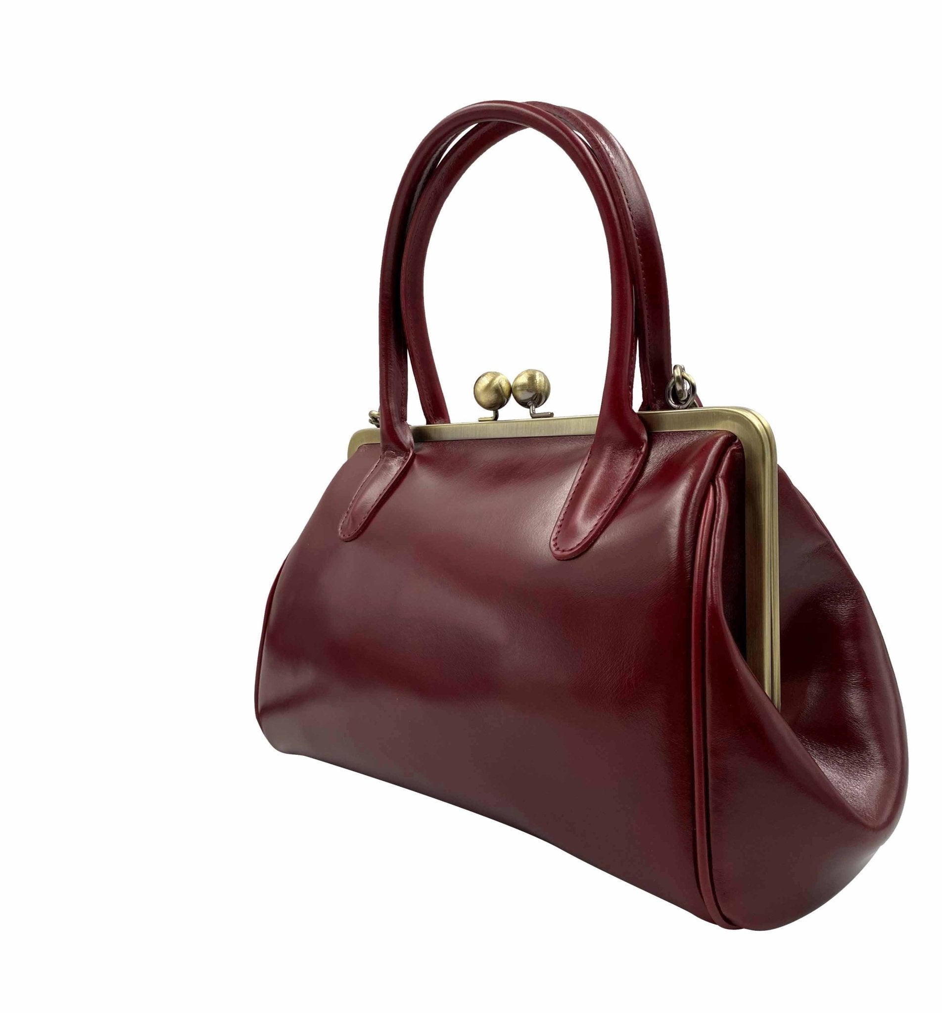 Ledertasche Sophie in Dunkel-Rot - Taschenkinder