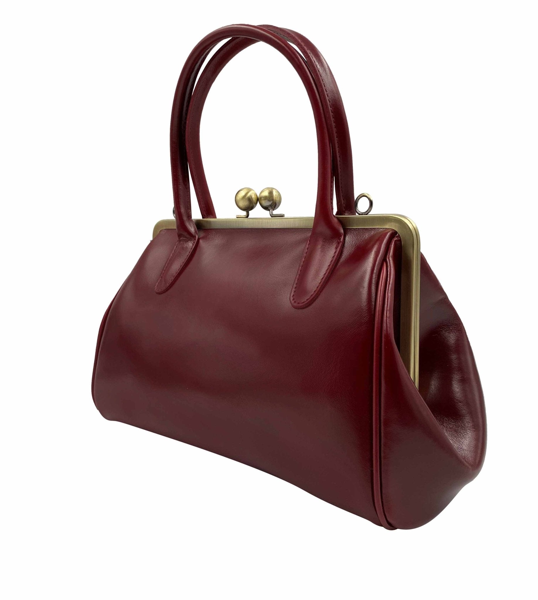 Ledertasche Sophie in Dunkel-Rot - Taschenkinder