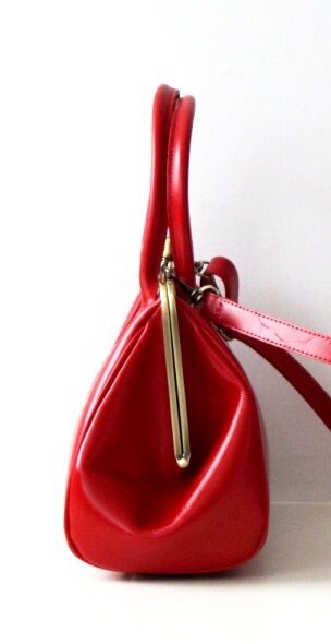 Leder Handtasche "Sophie" in Rot – Taschenkinder