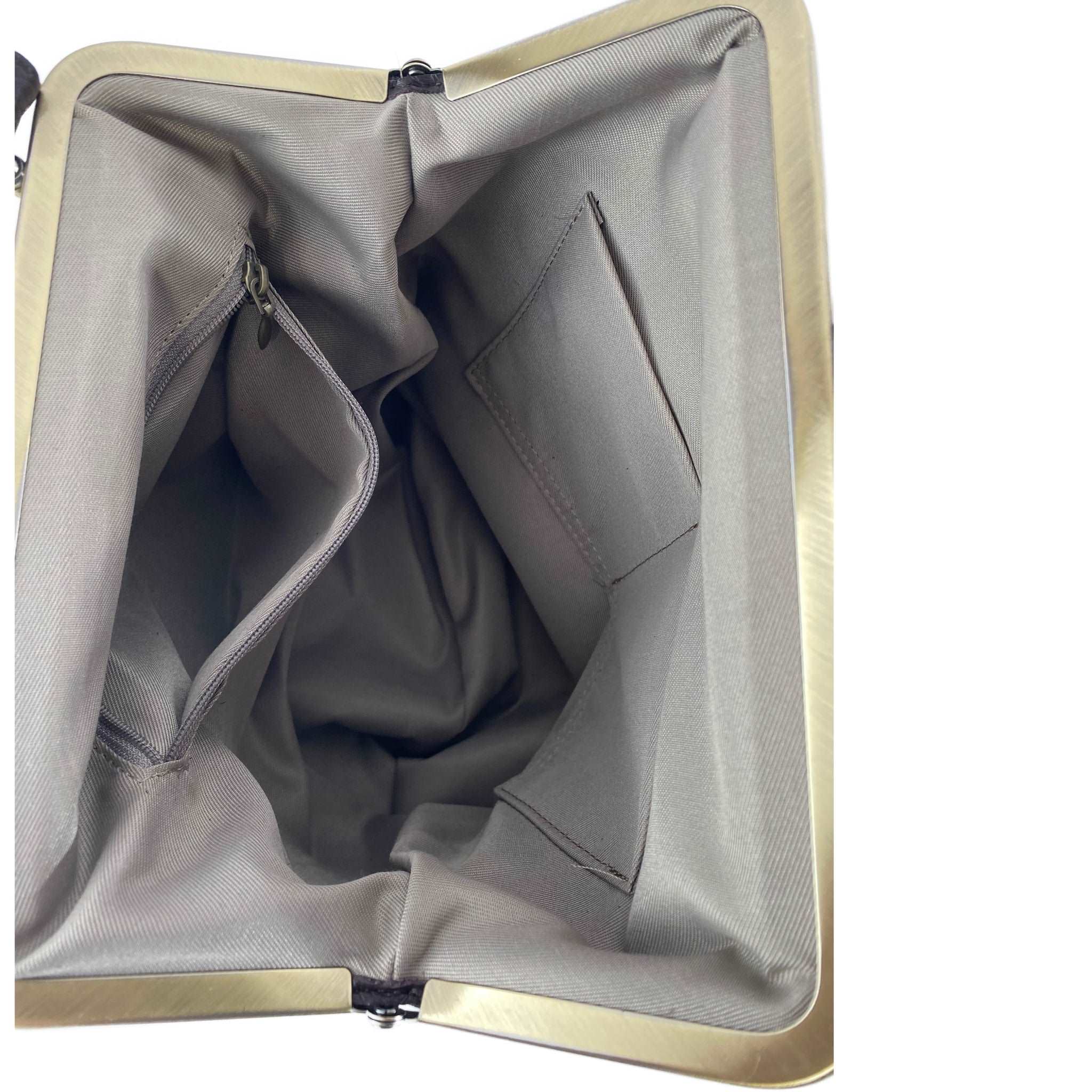 Schwarze Lederhandtasche Zoe - Damen Schultertasche - Taschenkinder