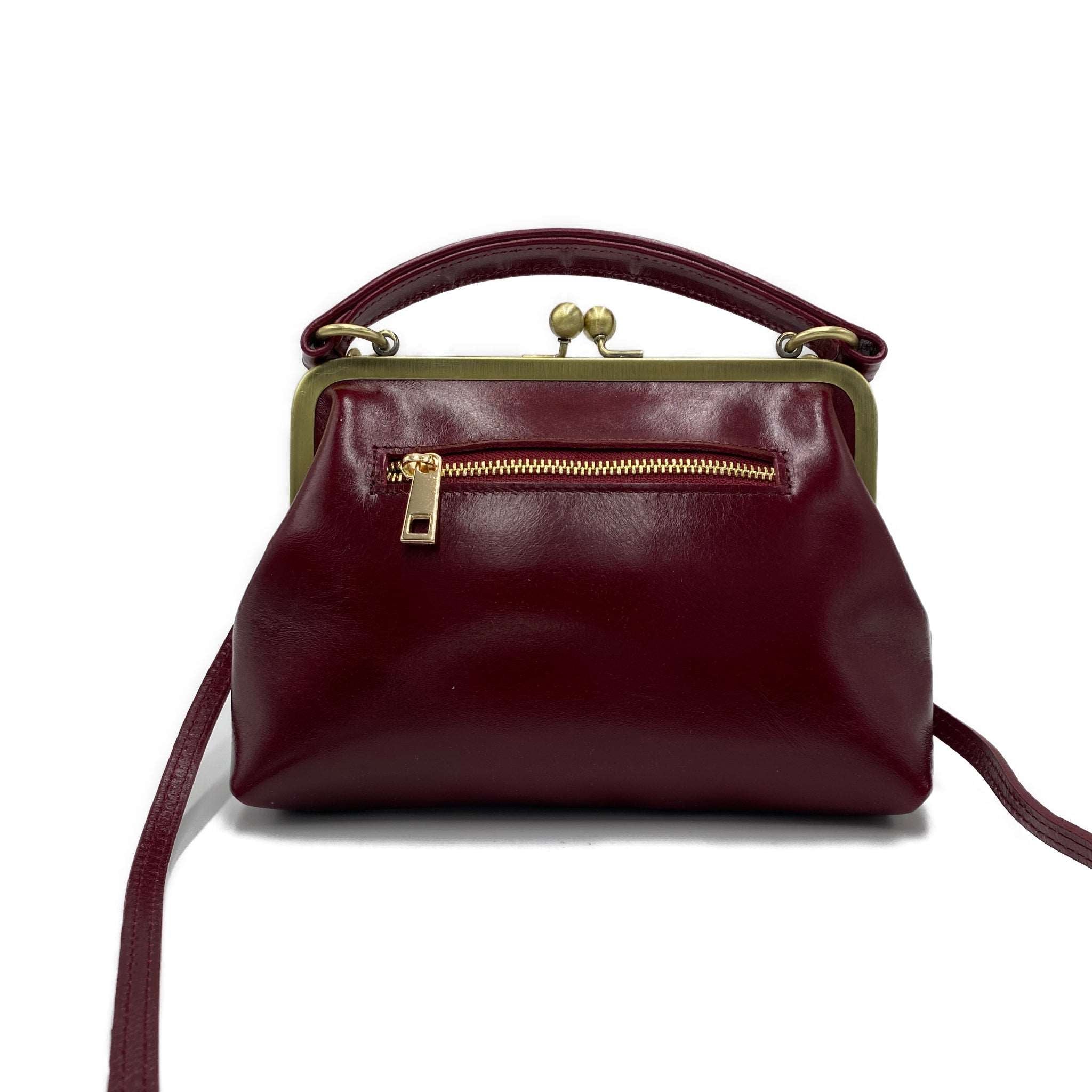 Retro Leder Handtasche "Kleine Olive" – Taschenkinder